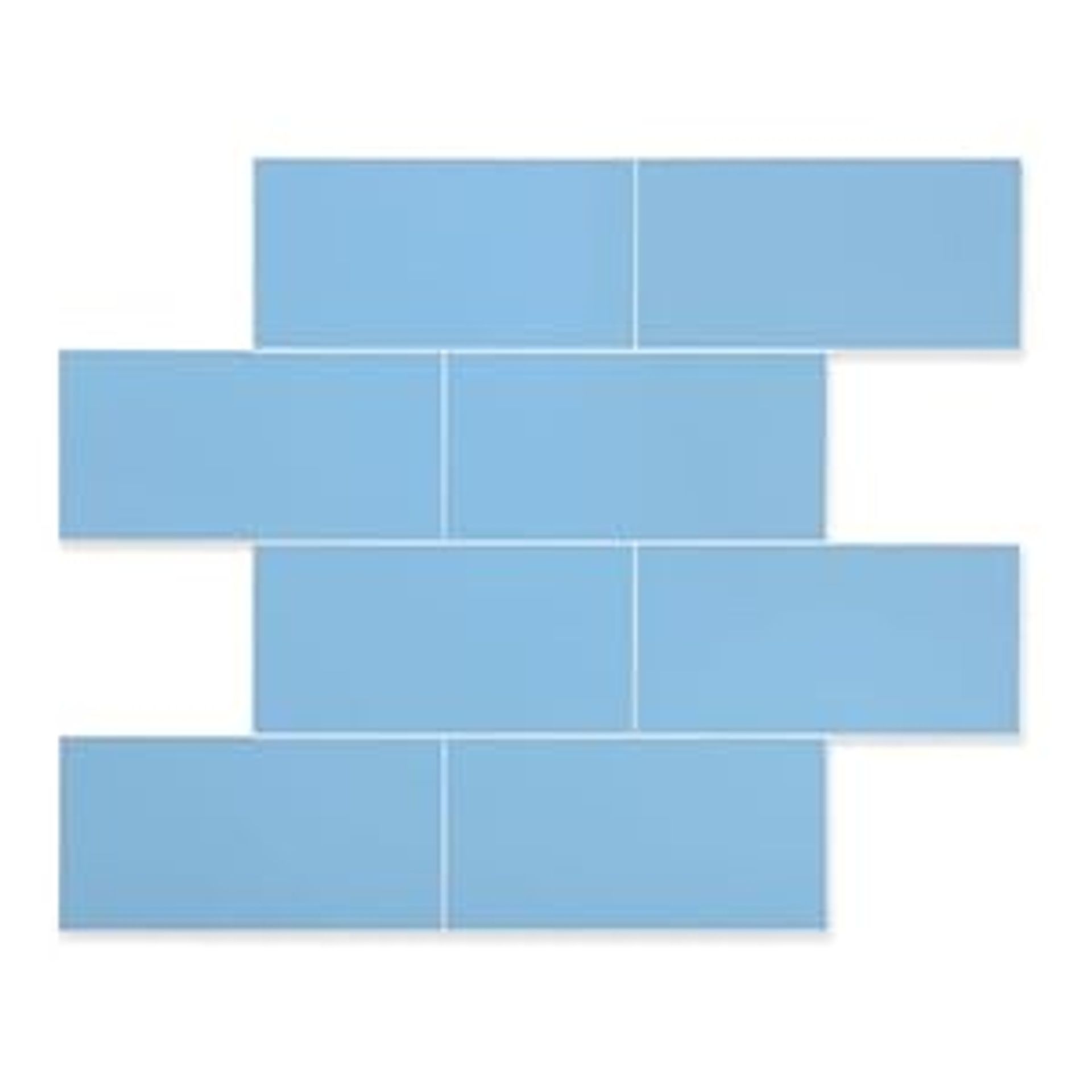 10-Sheet Thicker PVC Peel and Stick Wall Tiles 3D Kitchen Splashbacks Self Adhesive Stickers for Bathroom Décor - Blue 30cm x 30cm