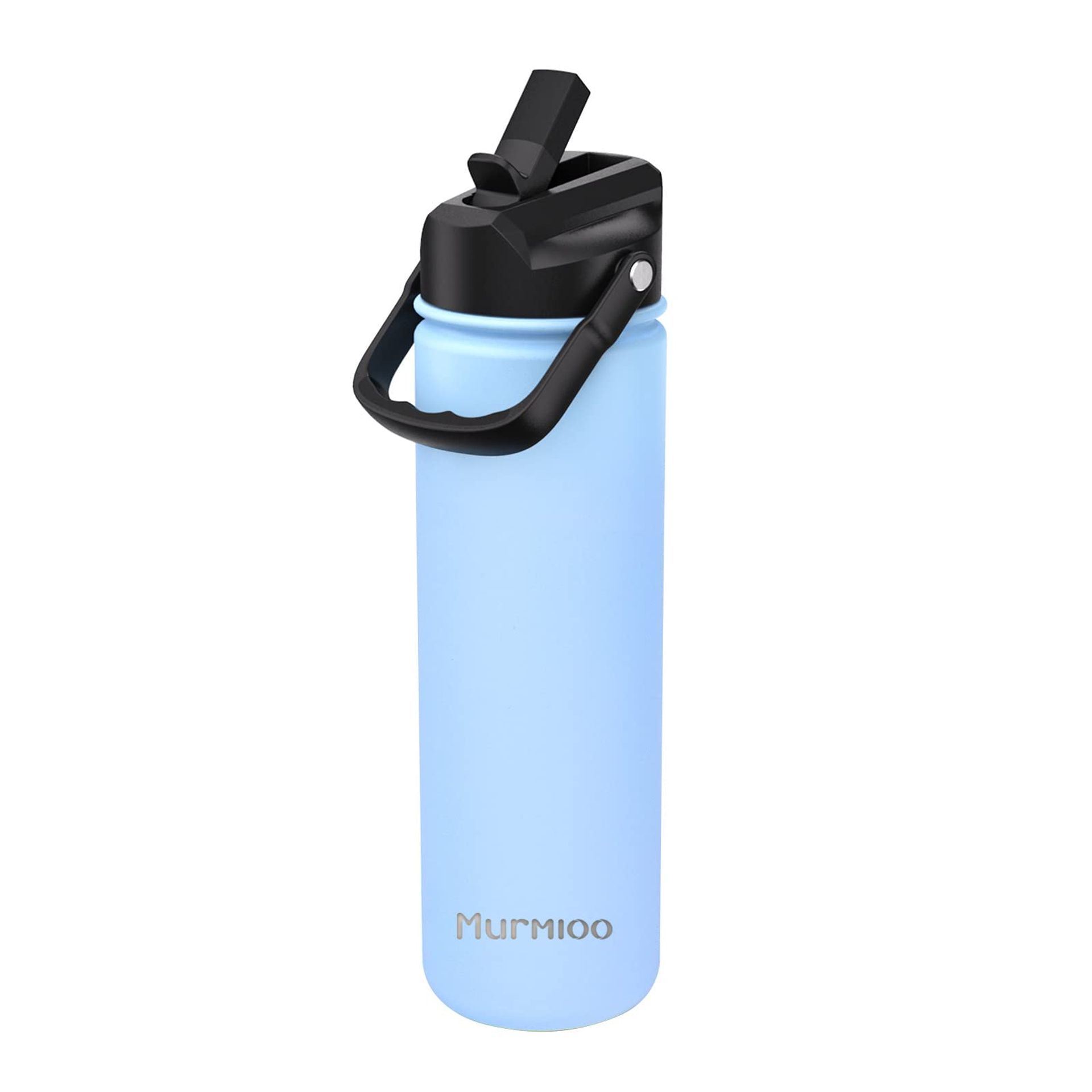 Stainless Steel Sports Water Bottle, 14OZ Blue, Double Walled, BPA Free, 24H Cold/12H Hot