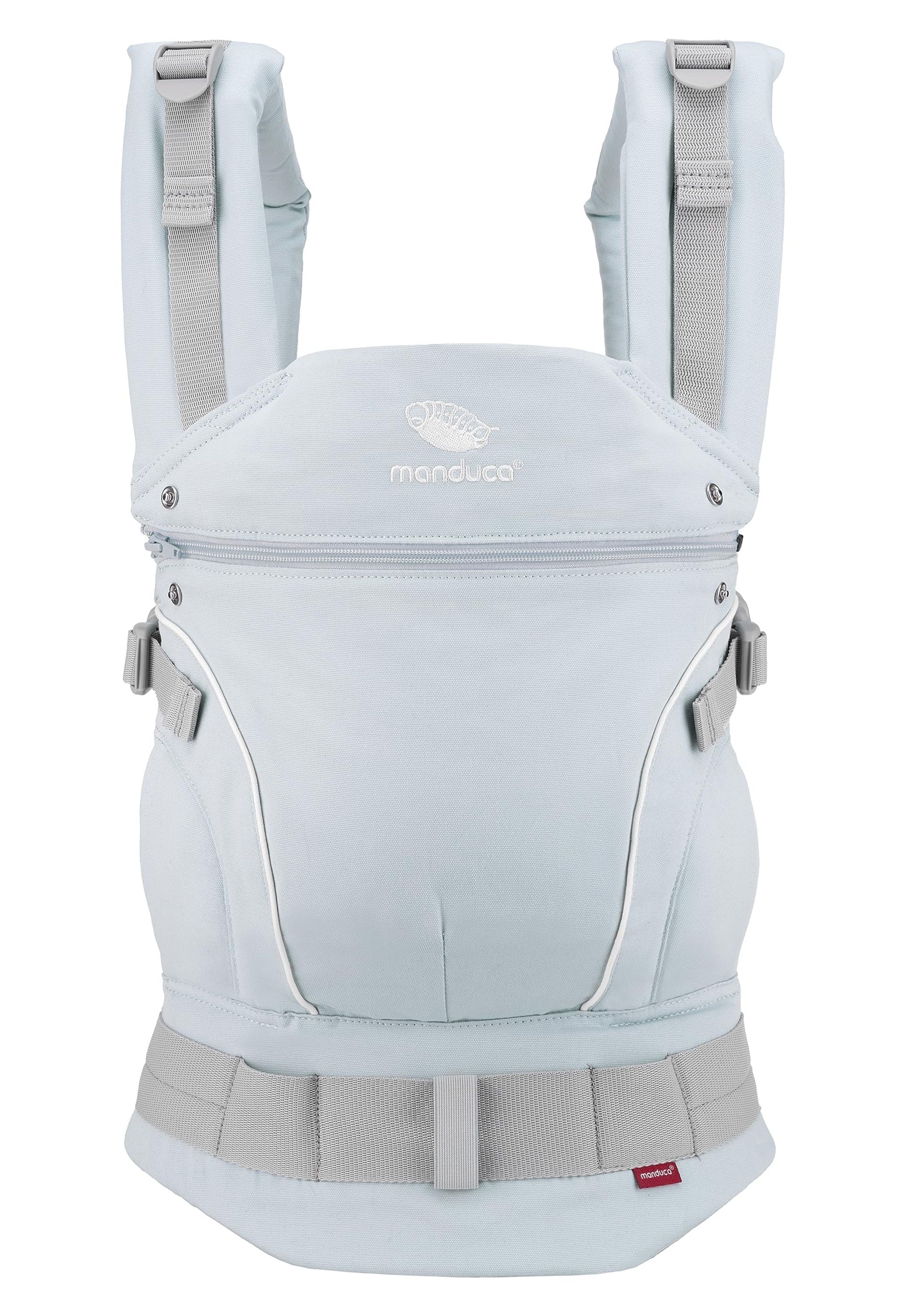 Baby Carrier Adjustable & Versatile Organic Cotton Front, Hip & Back Carrying Sling 3.5–20kg - Blue One Size