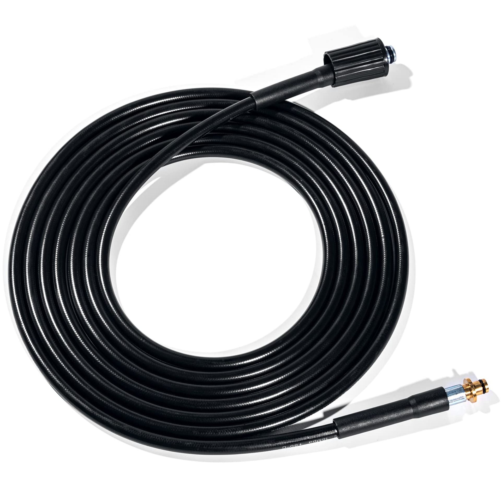 High Pressure Washer Replacement Hose for Kärcher K Series with M22 Connector and Old Type Plug - Black 15 Metres