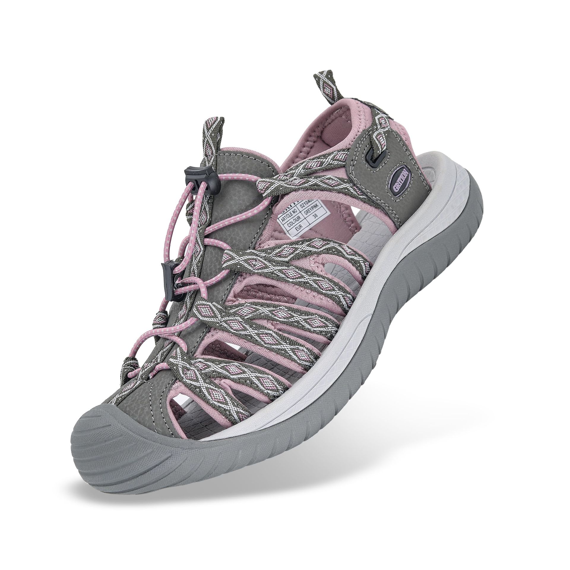 Women's Hiking Sandals with Arch Support, Closed Toe & Adjustable Straps – Lightweight Outdoor Water Shoes UK 3.5 / EU 36