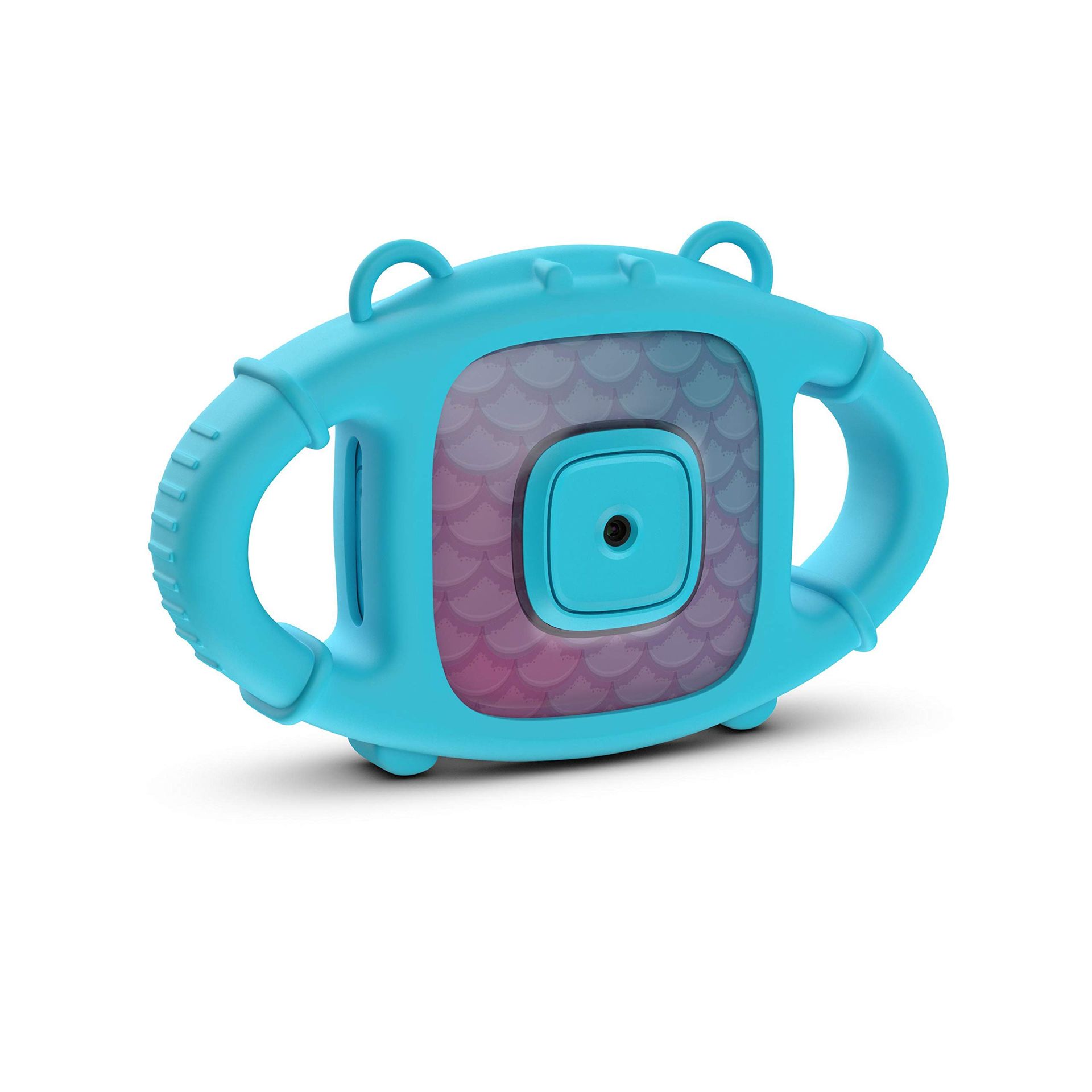 Kids Waterproof Digital Action Camera with Mounts, Games & 4GB Micro SD - Clear/Blue