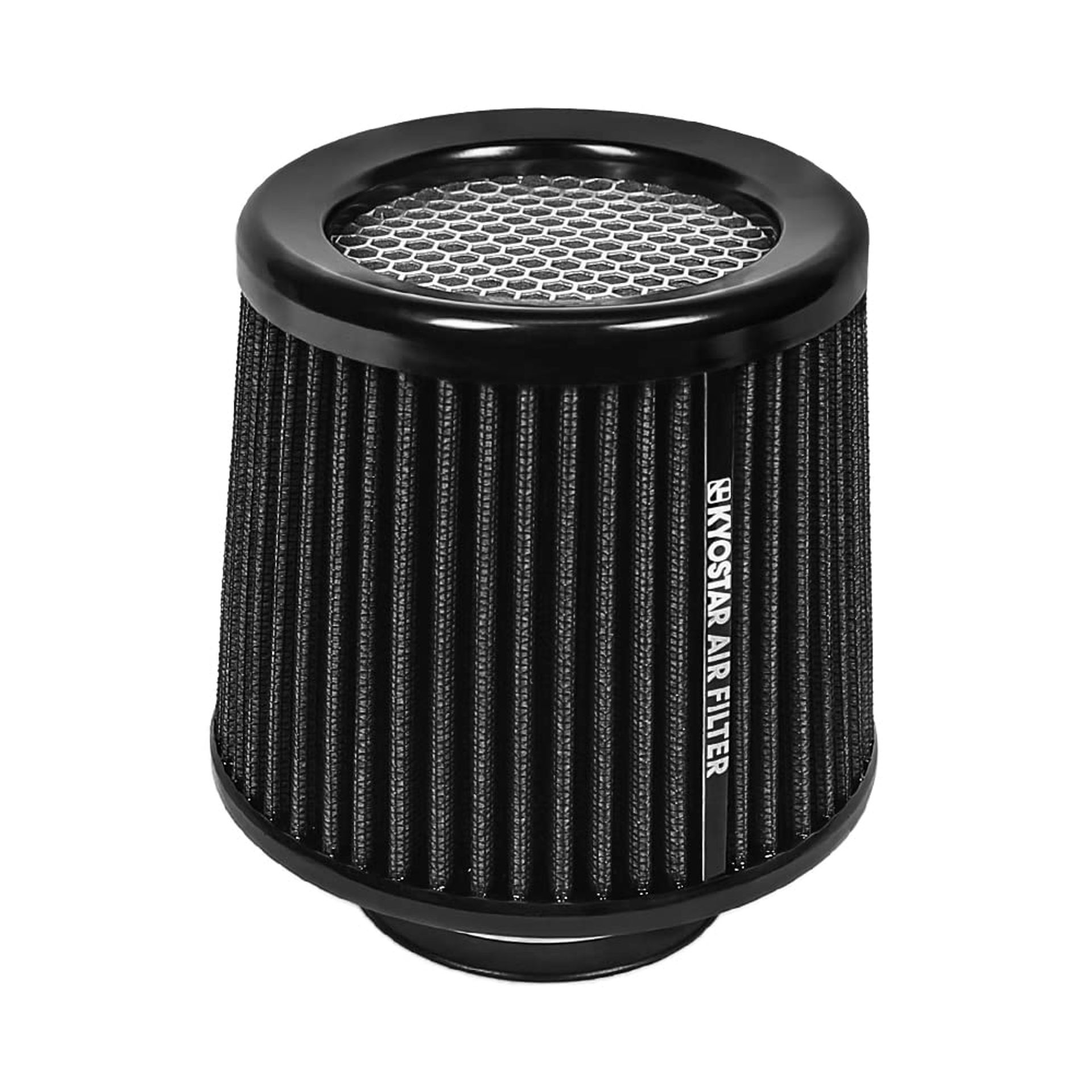 High Flow Cold Air Intake Cone Filter 6 Inch Inlet Universal Replacement for Performance Engines - Black 152mm