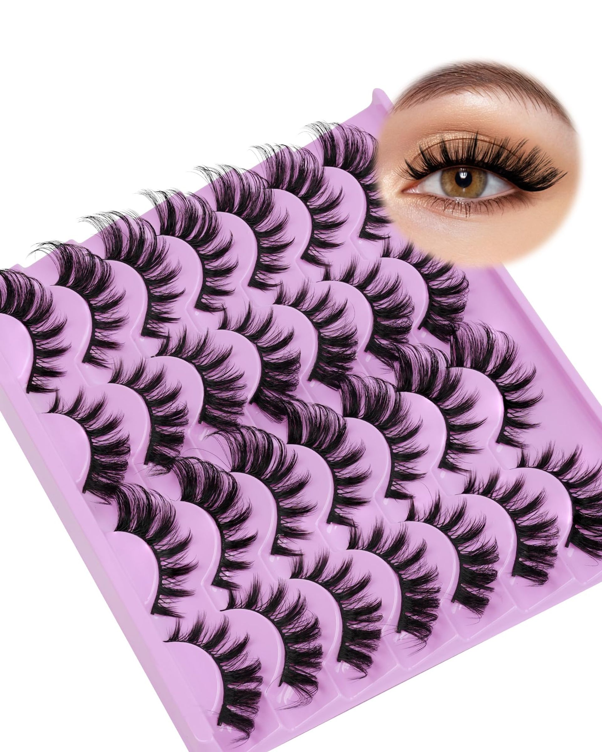 Fluffy Cat Eye Lashes - Paris Collection, 18mm D Curl, Soft & Comfortable - Obeyalash UK Deal