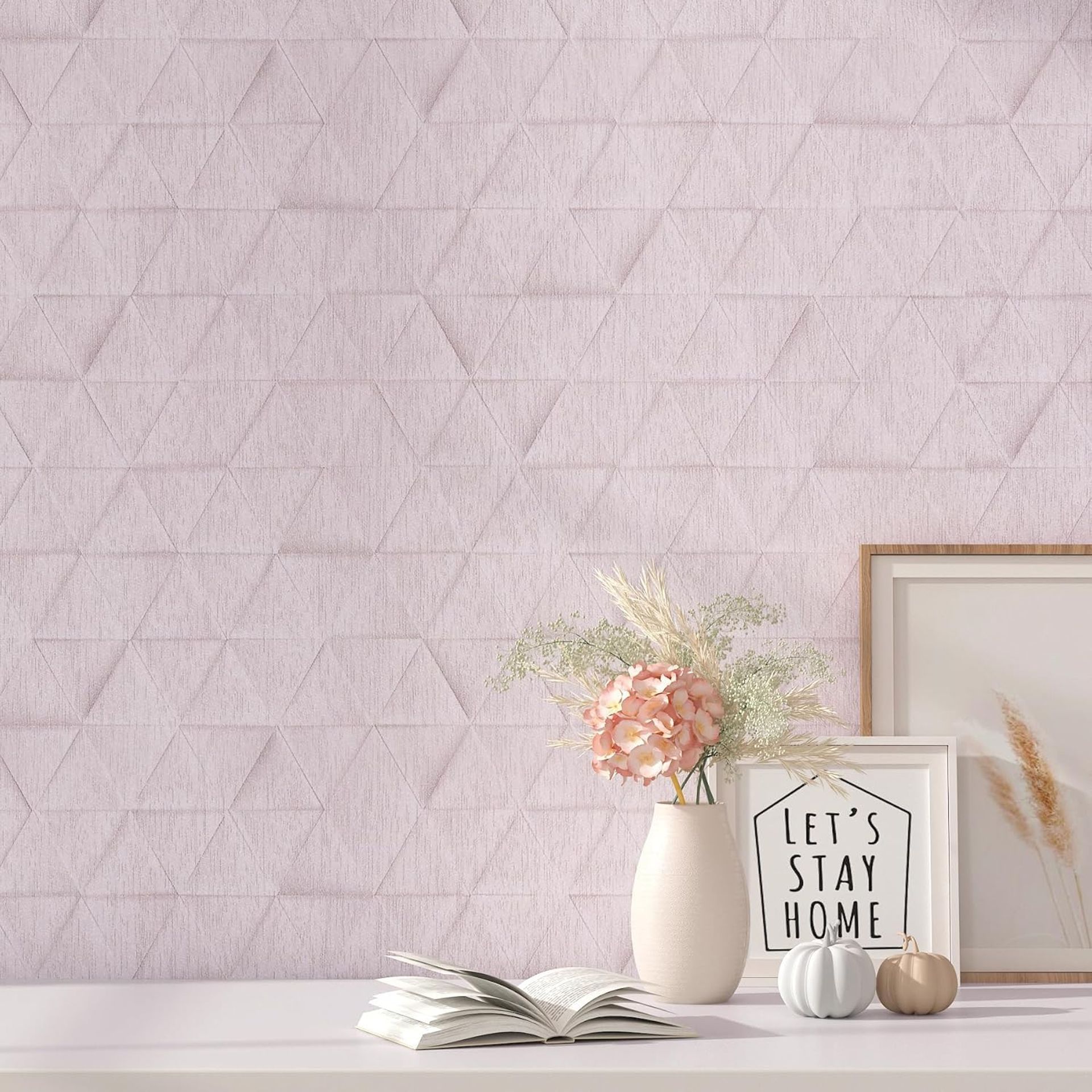 Peel & Stick Wallpaper Roll 40cm x 12m - Light Purple Textured Vinyl for Walls, Furniture & DIY Projects