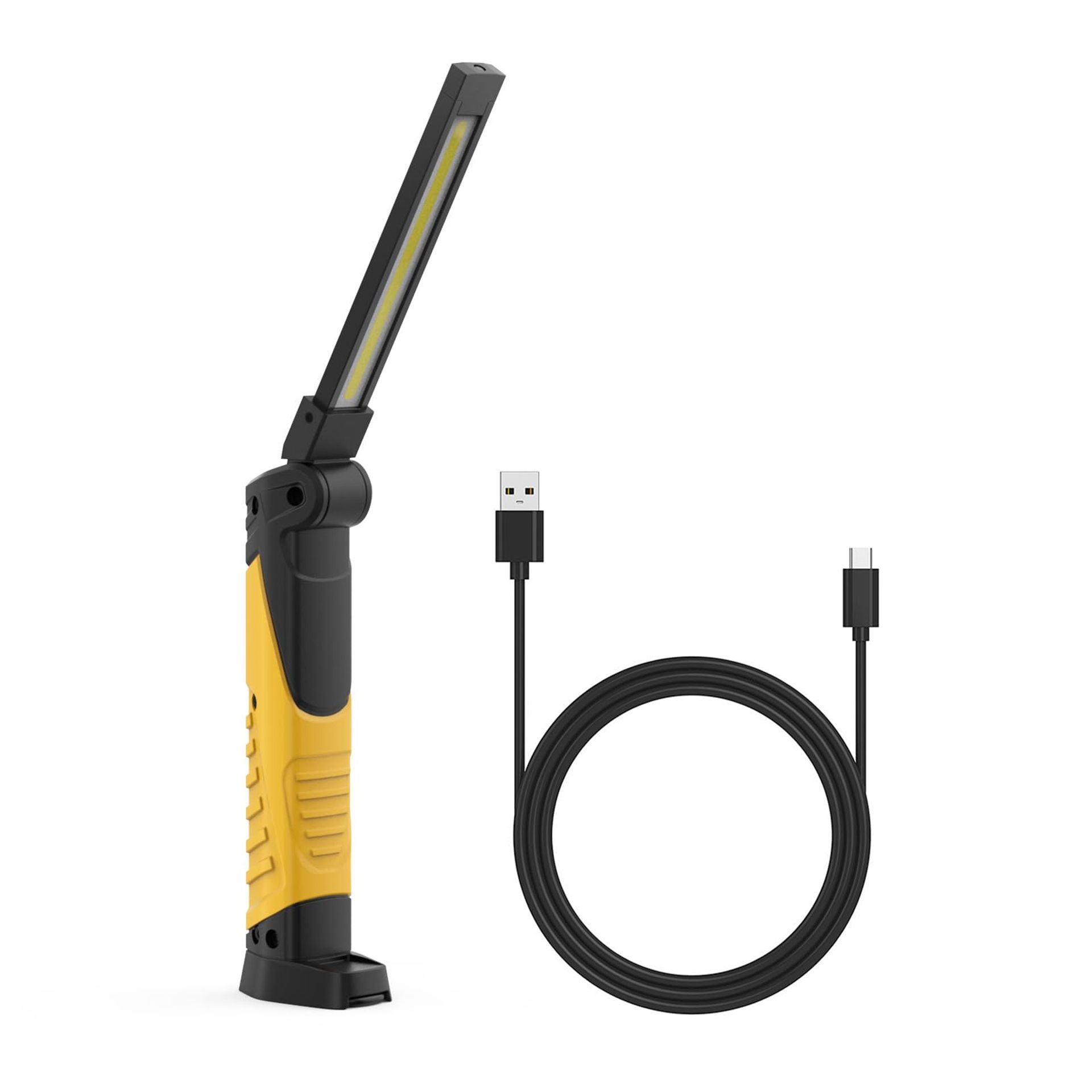 Rechargeable LED Inspection Work Light 650 Lumens 180° Rotate 4 Modes Magnetic Base - Black WXSZ