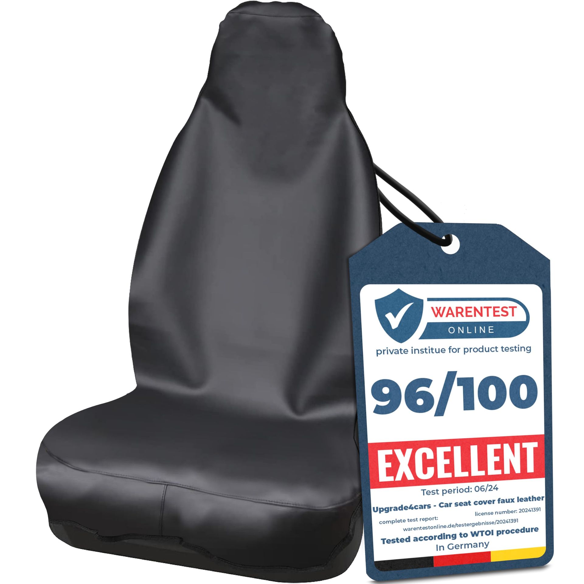 Waterproof Car Seat Cover Universal Heavy Duty Faux Leather Front Seat Protector - Artificial Leather W3