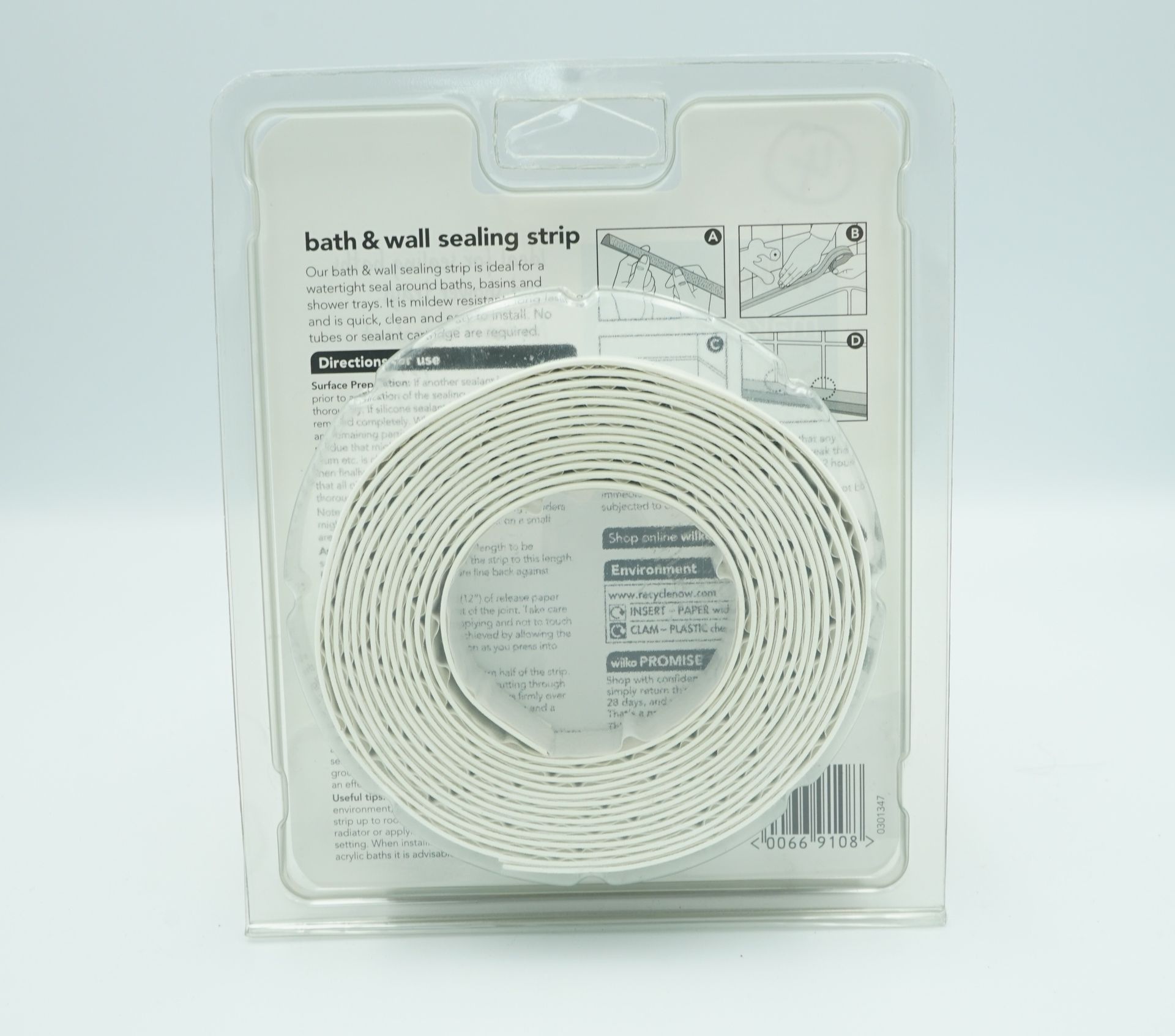 Wilko Bath and Wall Sealing Strip - 22mn x 3.35m