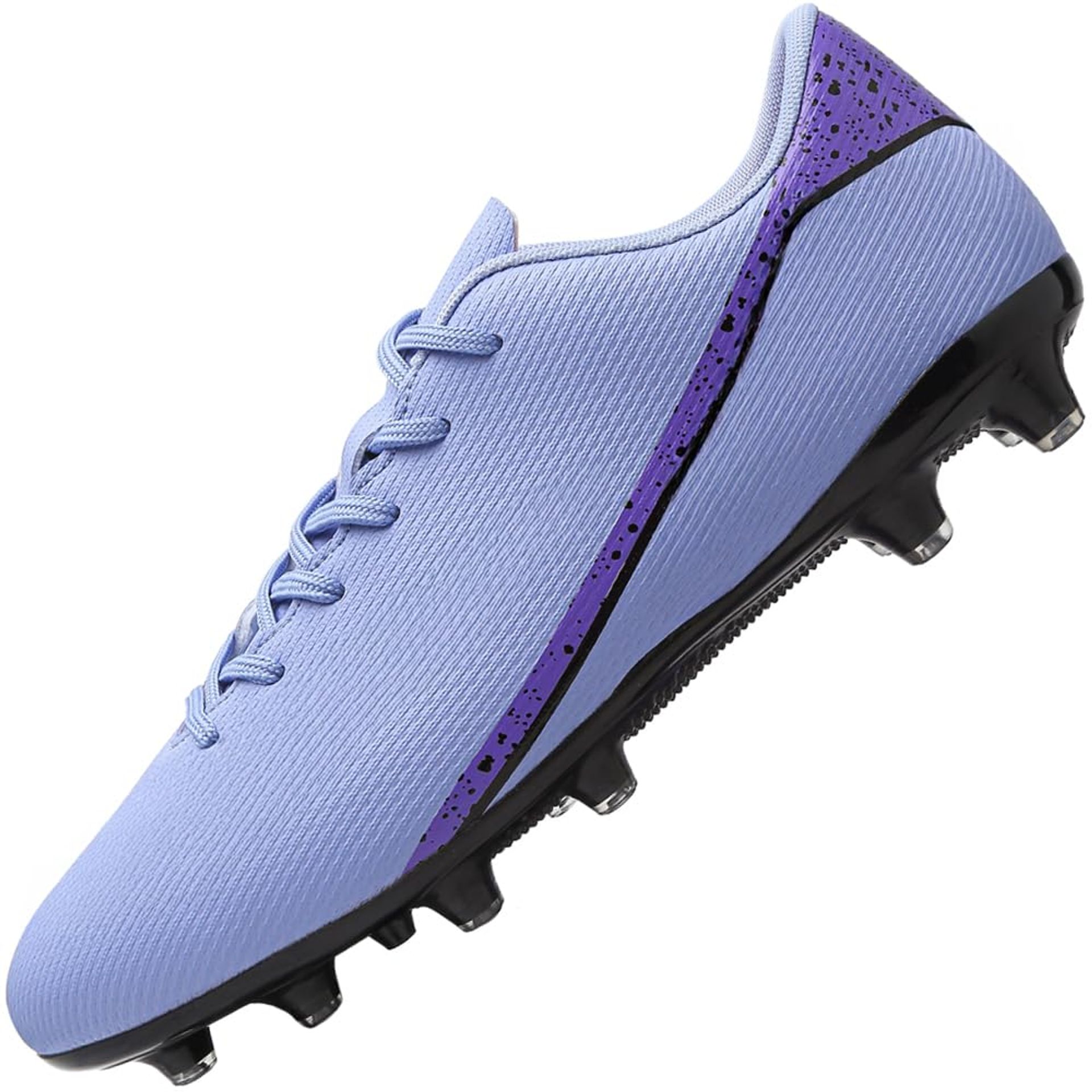Kids Football Boots Training Sports Shoes Breathable Unisex Sneakers for Boys & Girls - Purple Size 33 EU