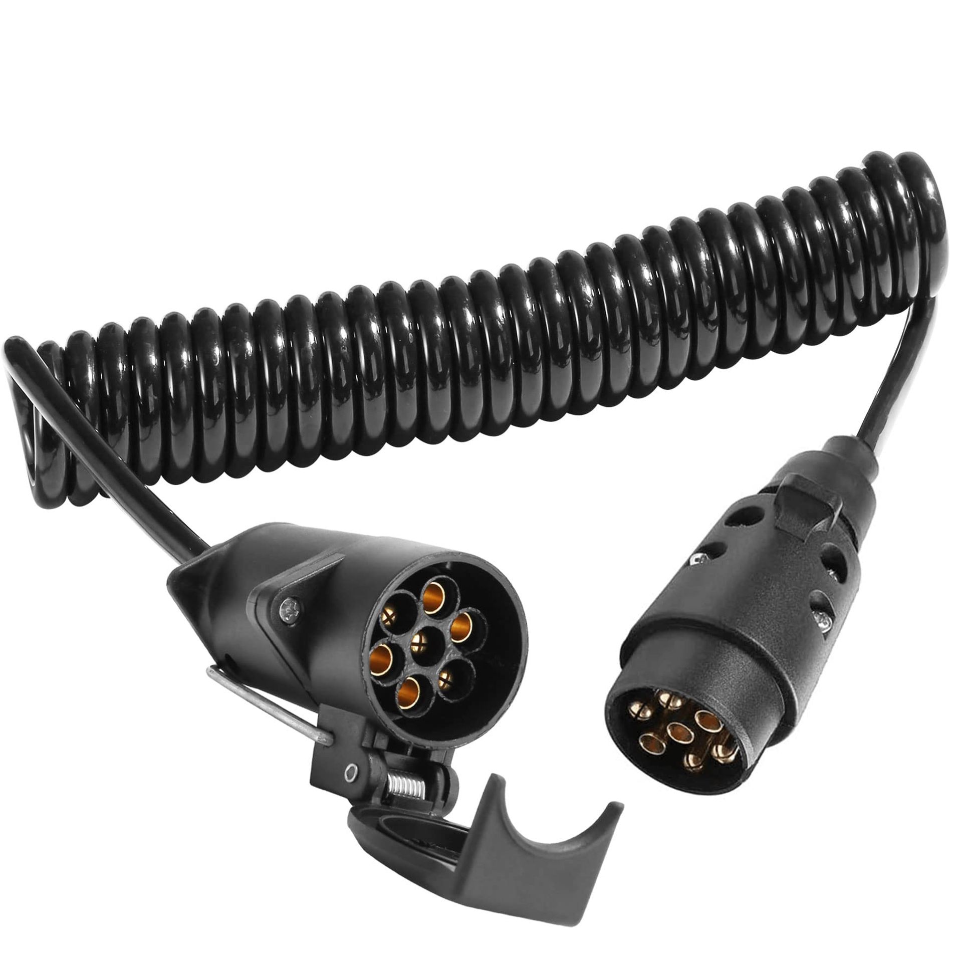 7 Pin Trailer Extension Cable Male to Female 12V Light Board Towing Lead 6M - 7pin Male to Female Cable 6M
