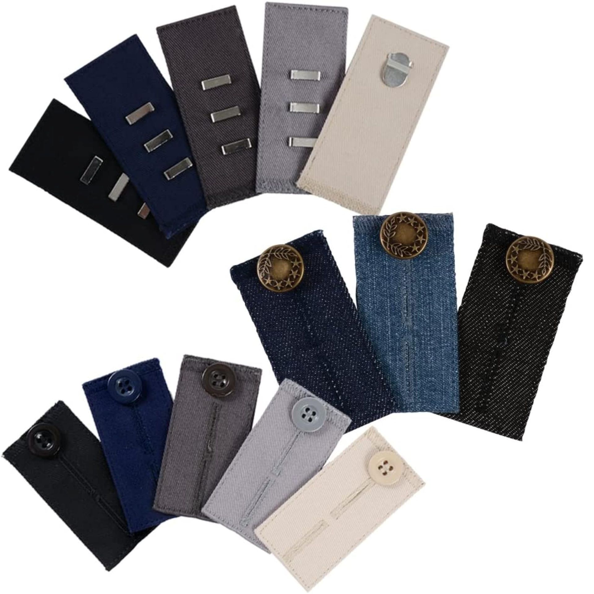 Comfy Clothiers Trouser Extender Bundle - 13 Versatile Extenders for Trousers, Skirts & Jeans