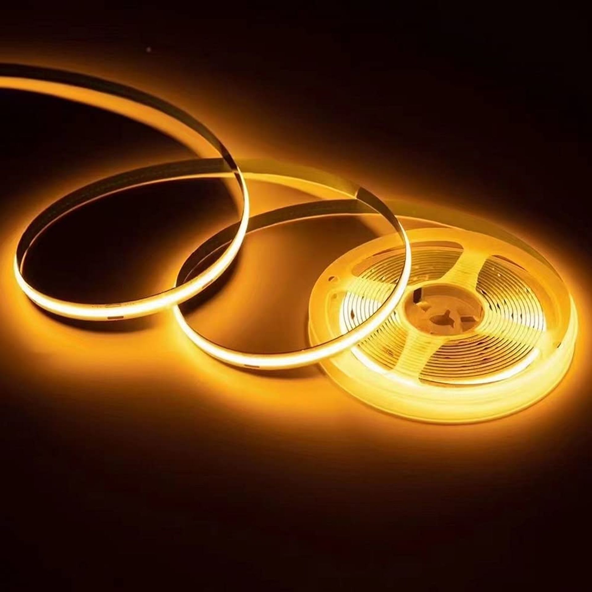 COB LED Strip Light 24V 320 LEDs/m High Density Flexible Tape 5m - Warm White 3000K