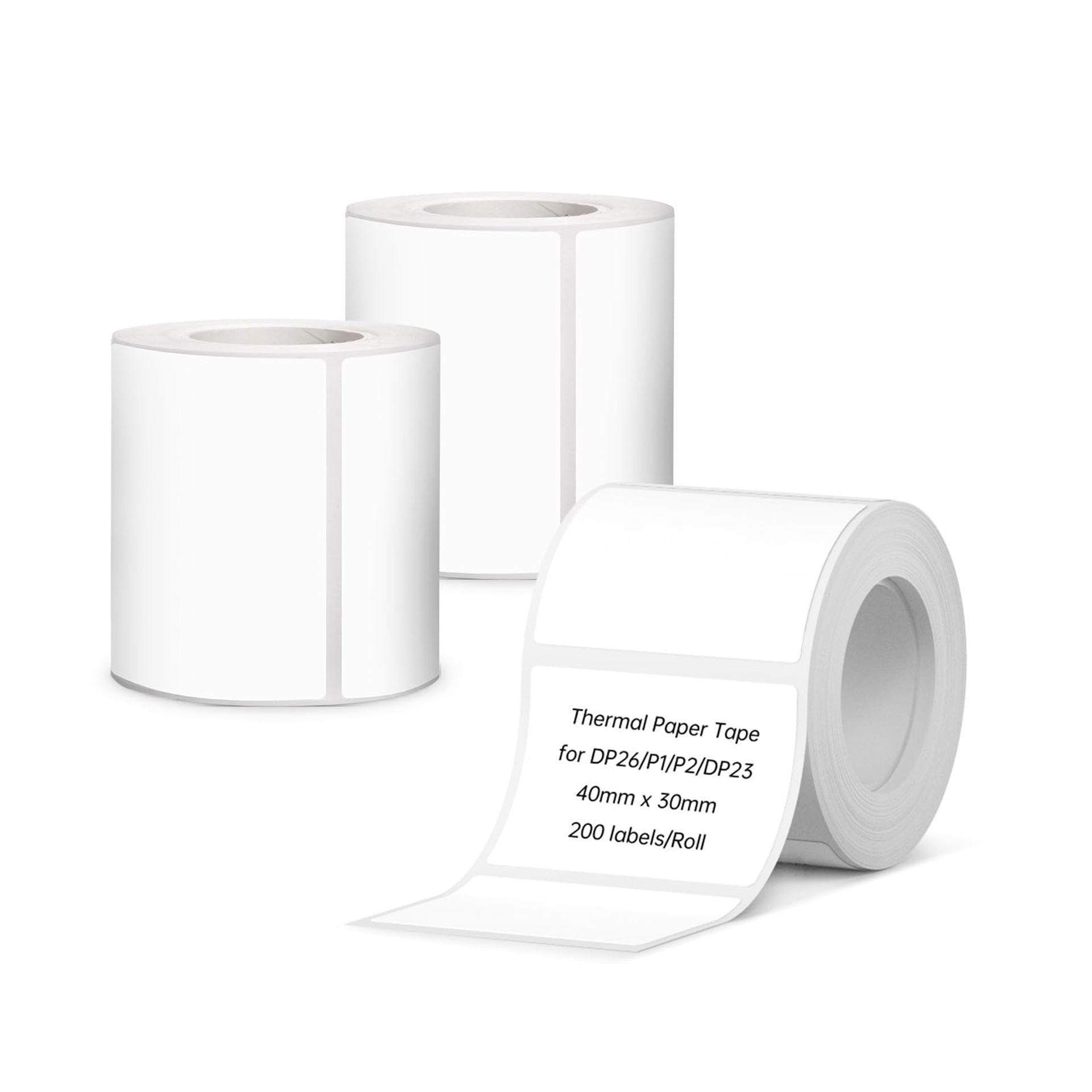 Self-Adhesive Thermal Labels for 2 Inch Printers, 600 Labels (40x30mm) - White