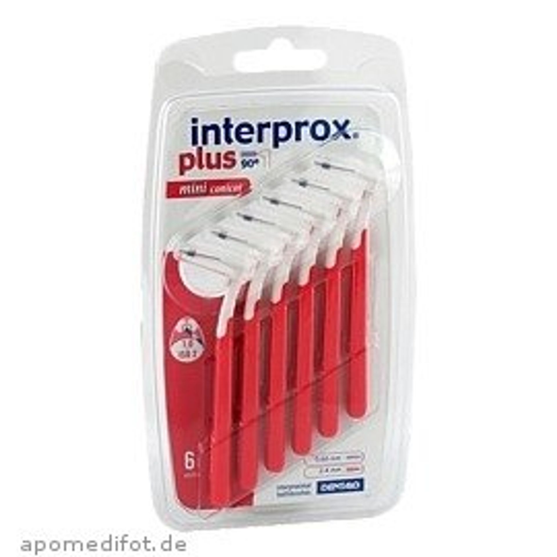Interdental Toothbrush Set Efficient Cleaning for Implants, Crowns & Braces - Red 6 Count (Pack of 6)