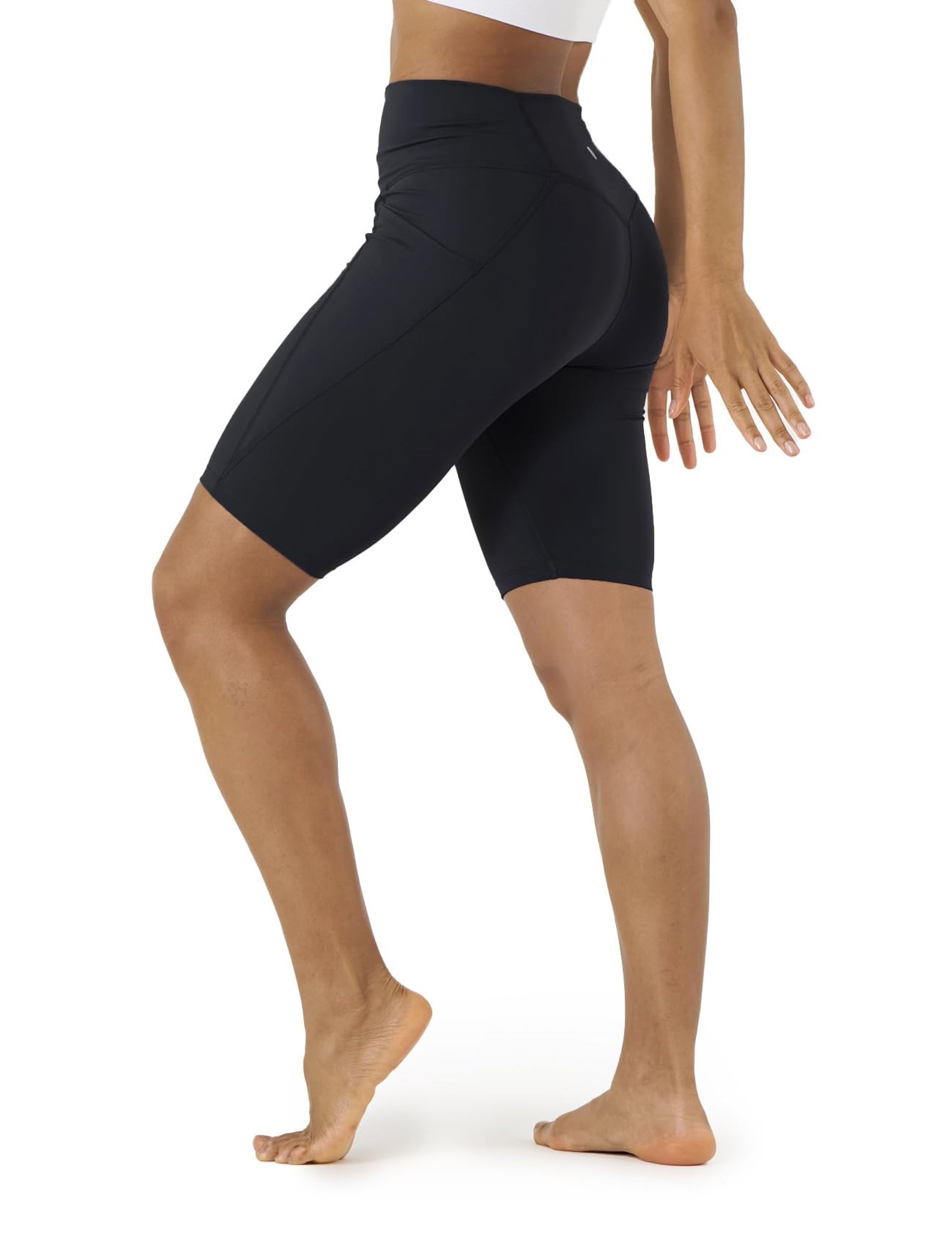 Women's 9" High Waist Tummy Control Yoga Shorts with Pockets - Workout & Bike Ready