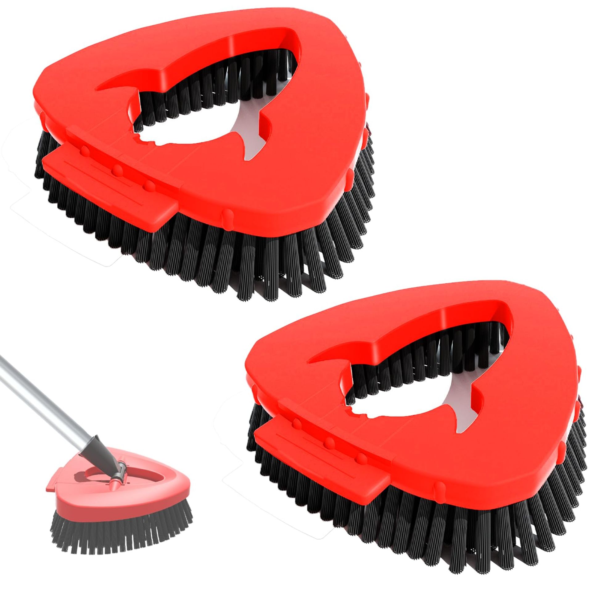 2 Pack Spin Mop Scrubber Head Replacement for Vileda Turbo - Stiff Bristle for Bathroom & Kitchen