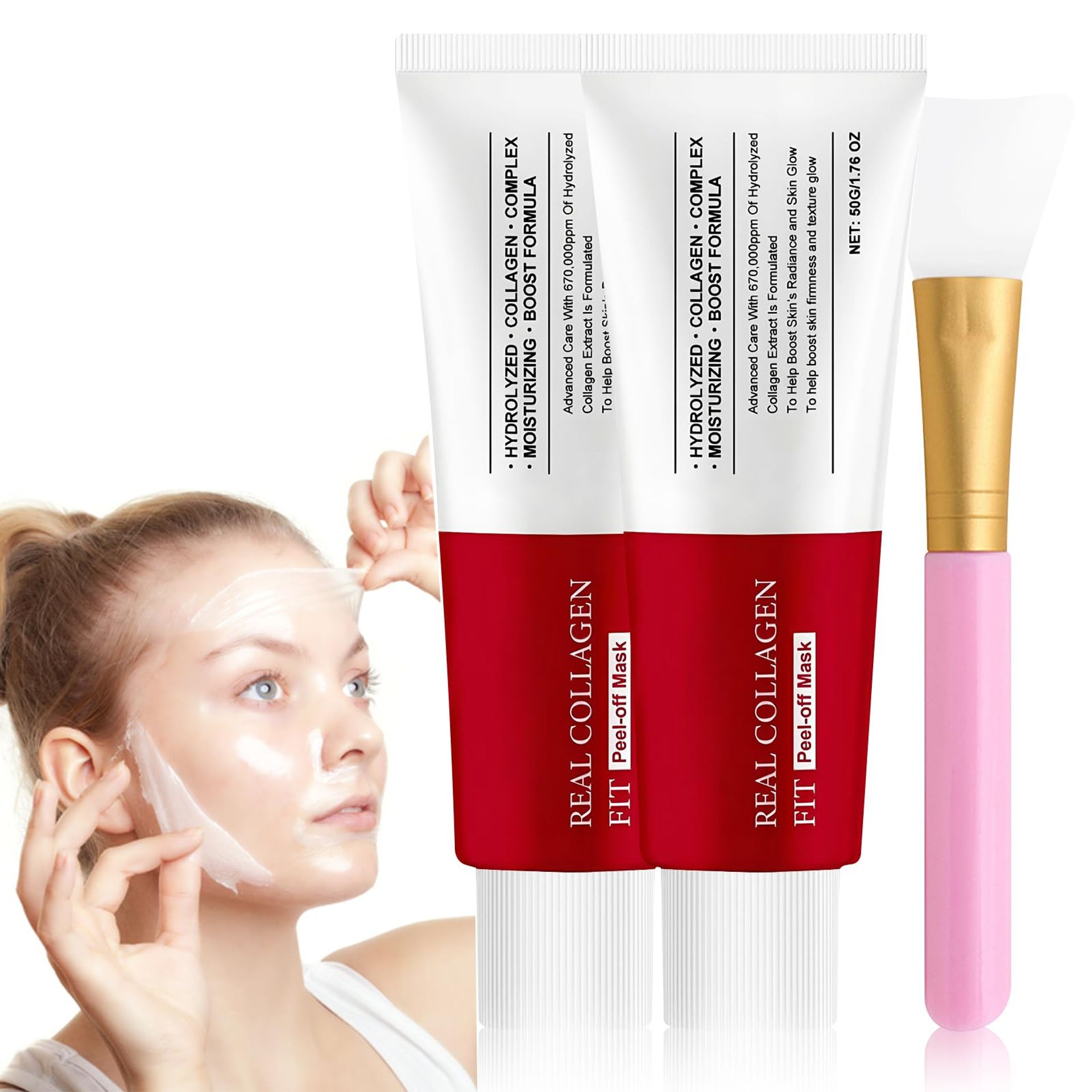 2PC Real Collagen Peel Off Mask for Skin Elasticity & Hydration - GYZGirlover