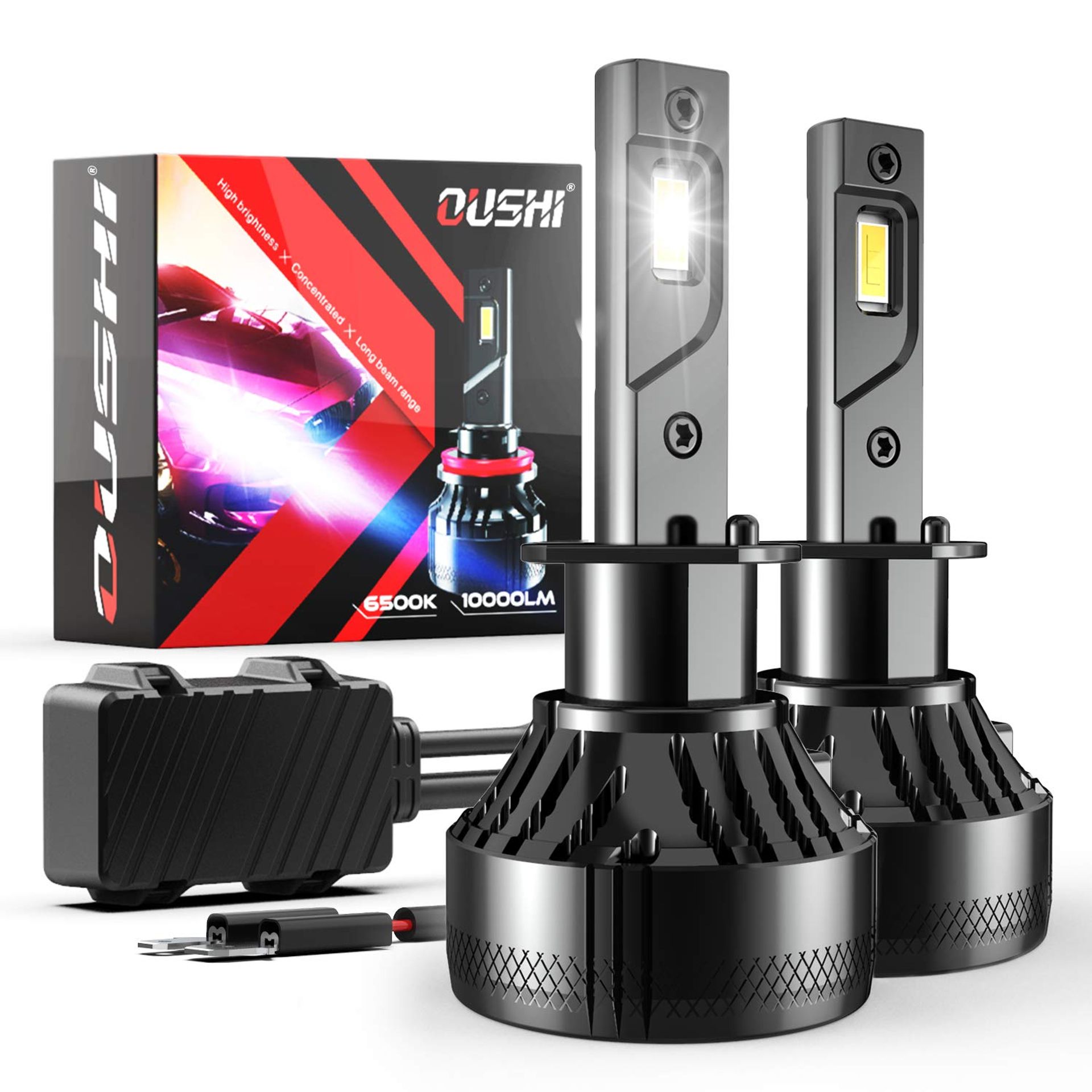 LED Headlight Bulbs 110W 20000LM 6500K Xenon White High Power Conversion Kit - Silver 9005 HB3