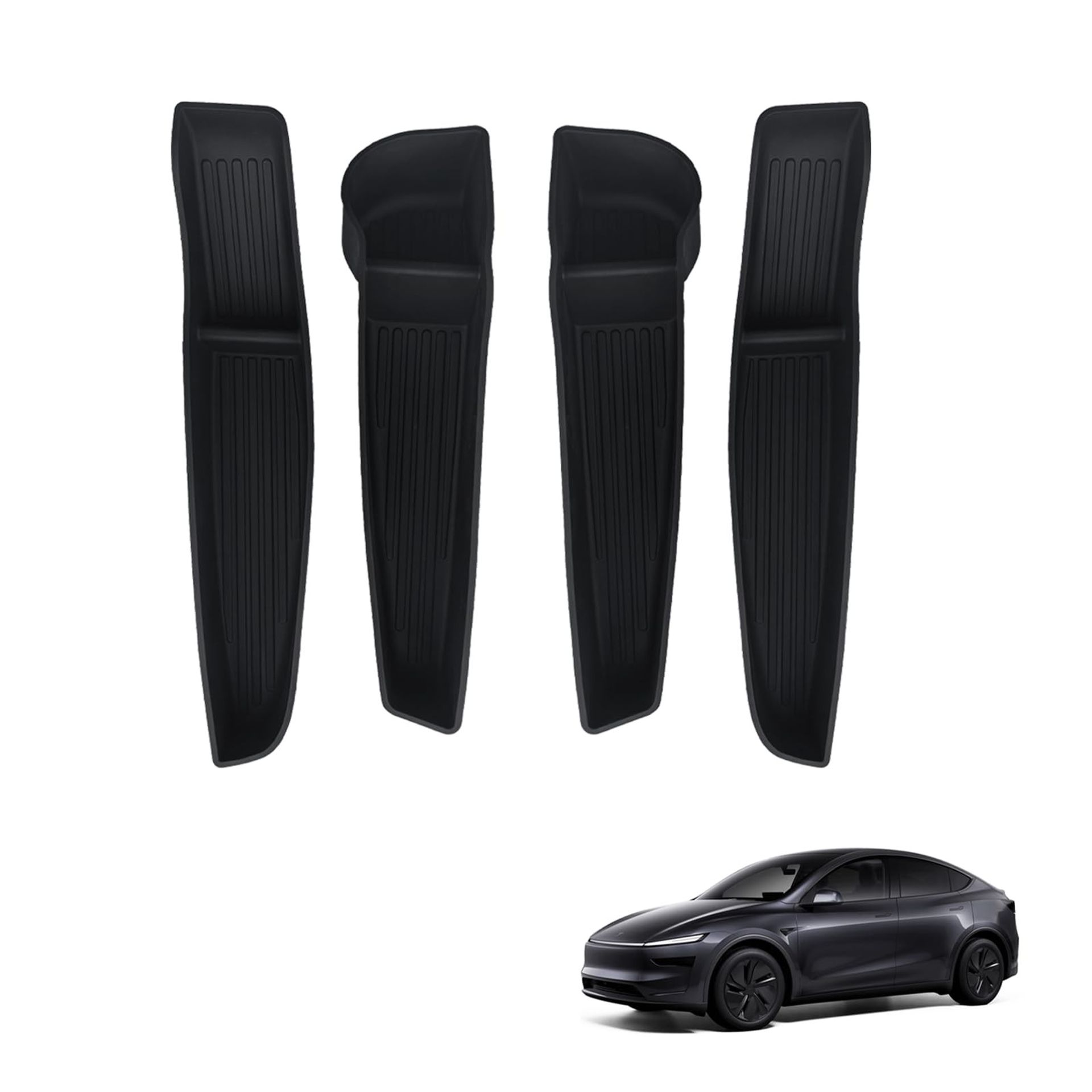 Rear Centre Console Organiser Storage Box Compatible with Tesla Model Y Juniper 2025 – Rear Middle Bin 2nd Row Seat Accessory - Black Model Y 2025