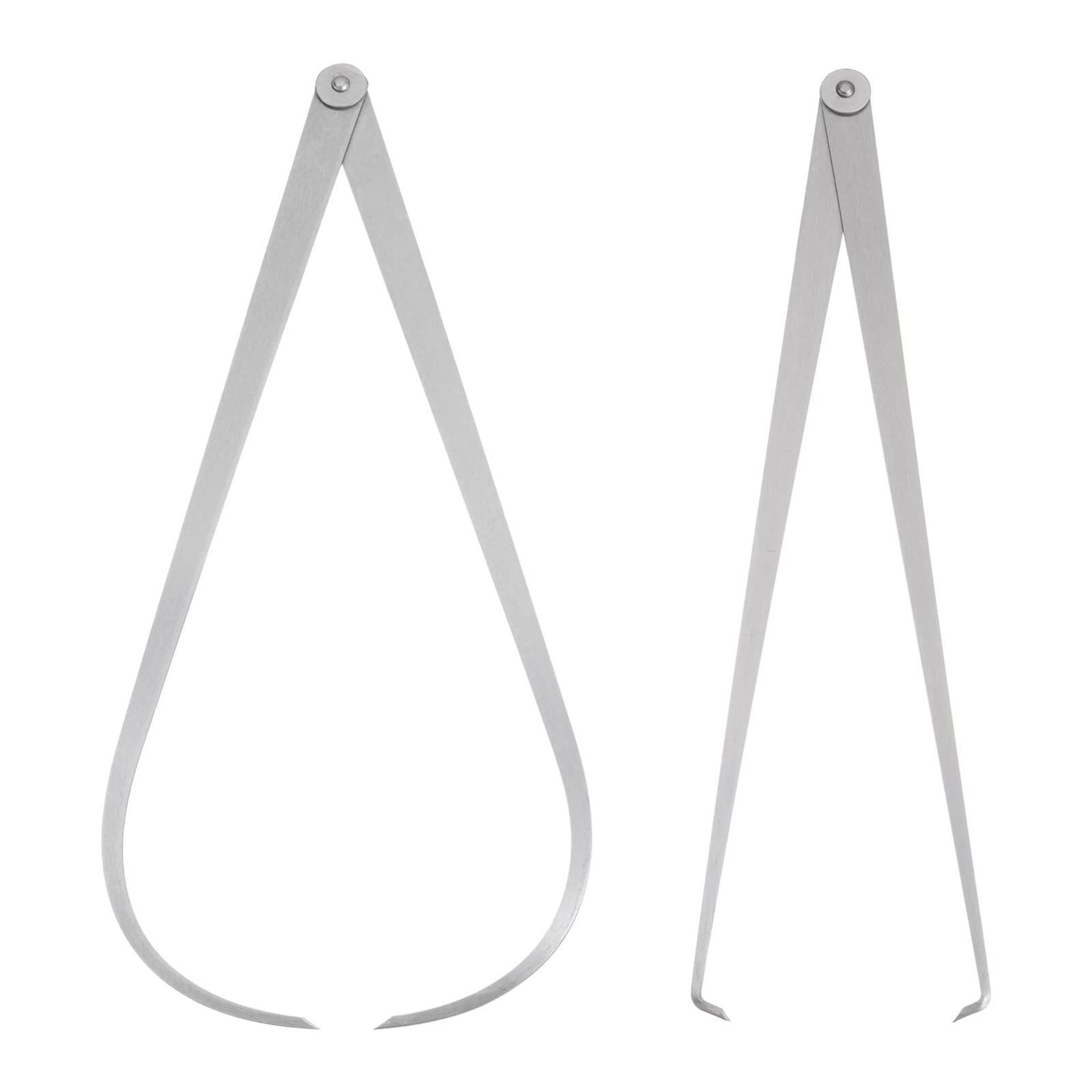 Firm Joint Inside & Outside Caliper Set 410 Stainless Steel Precision Measuring Tool - Silver 500mm 20 inch