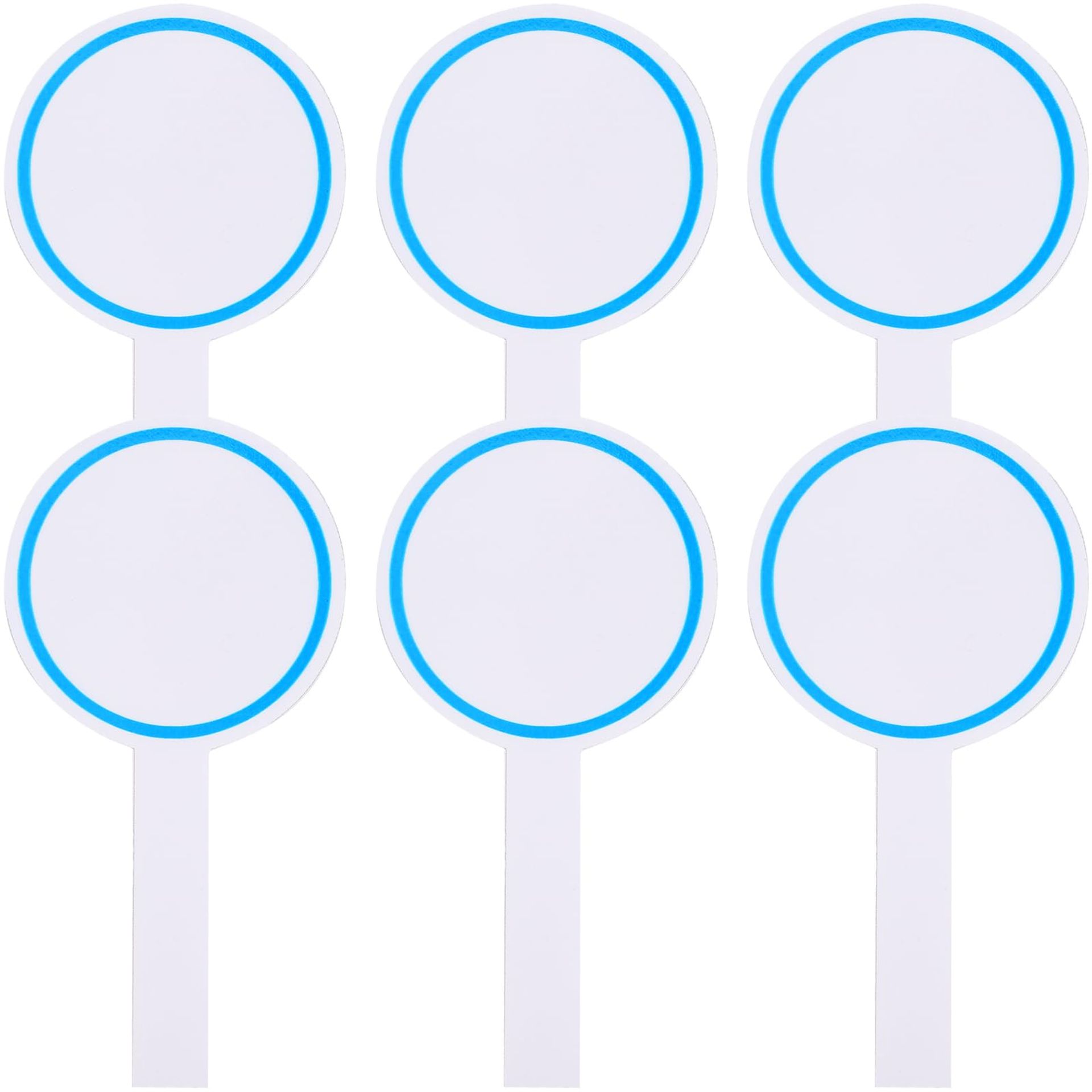 Handheld Dry Erase Paddles Set of 6 Reusable Whiteboards for Classroom, Games and Office - Blue 19.5x10cm