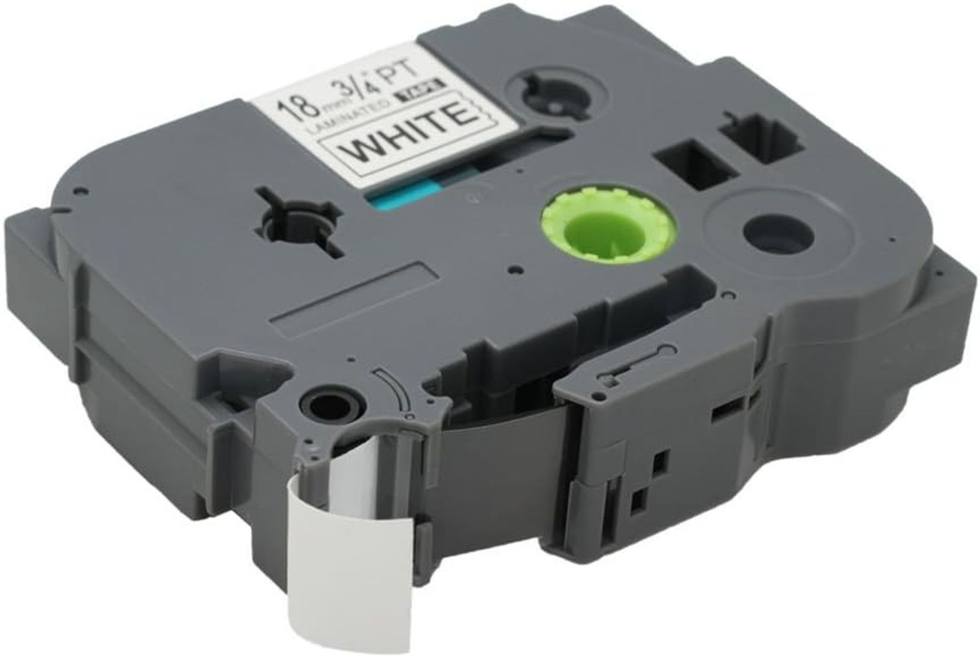 Extra Strength Adhesive Label Tape for Brother P-Touch 18mm - Black on White - Compatible with Multiple Models