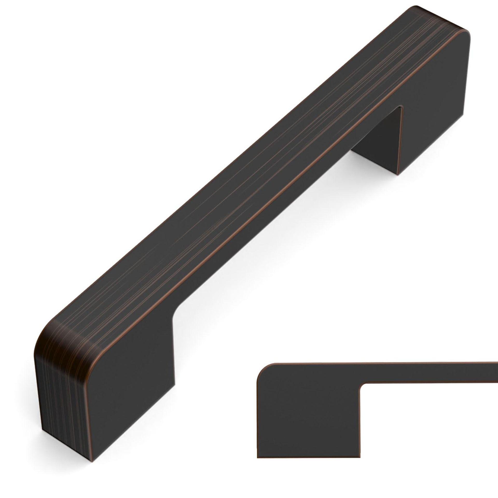 Cabinet Door and Drawer Handles Set 10 Pack Oil Rubbed Bronze Pulls 96mm Hole Centres - Oil Rubbed Bronze 96mm