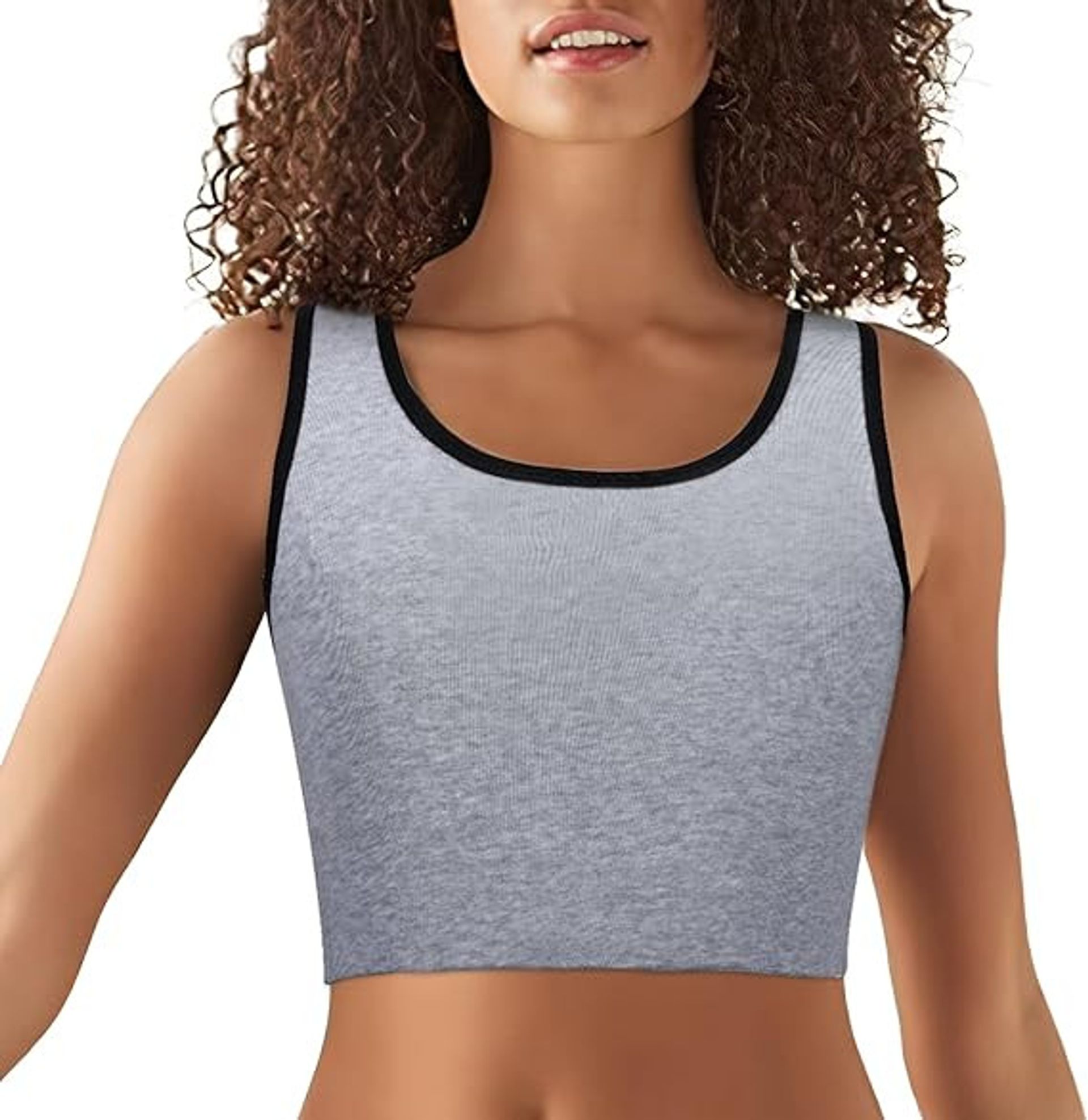 Women's Chest Binder Vest for Transgender, Tomboy & Lesbian - Breathable Cotton, Secure Fit, Size L, Black