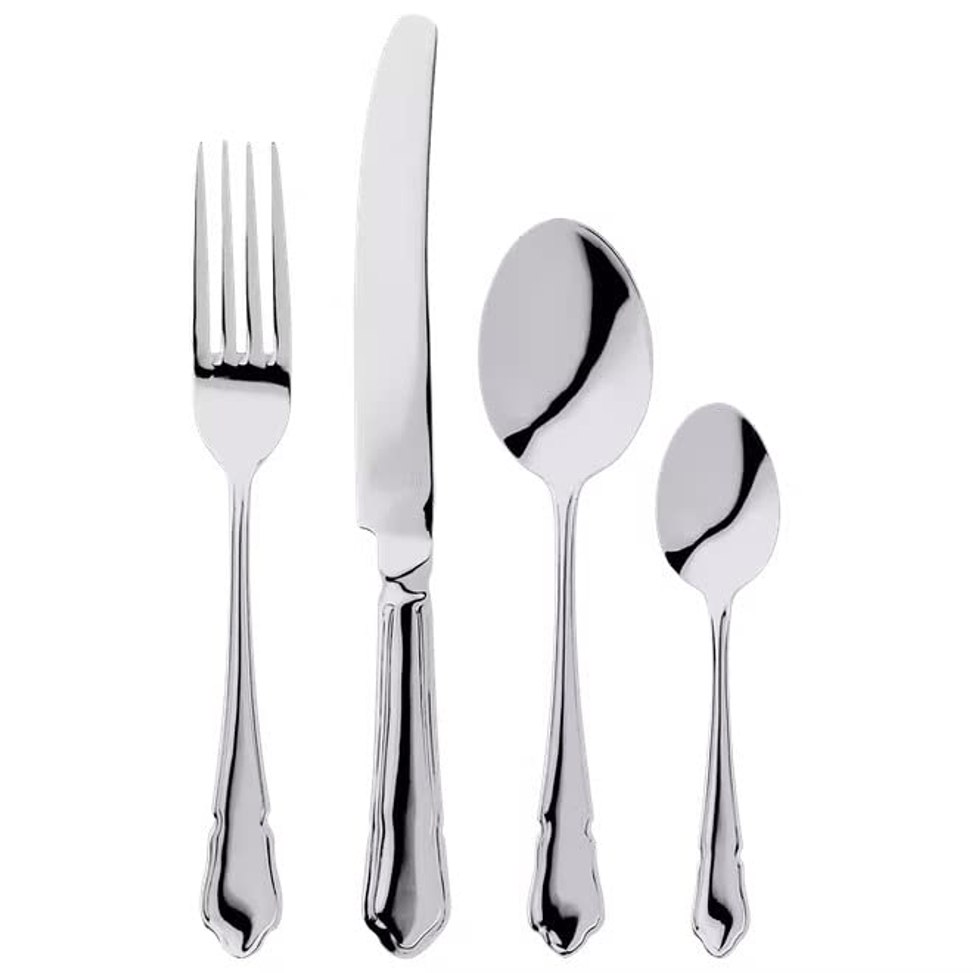 Judge Cutlery Set 16 Piece Stainless Steel Tableware for 4 in Gift Box - Silver 16 Piece Set - Spring Refresh
