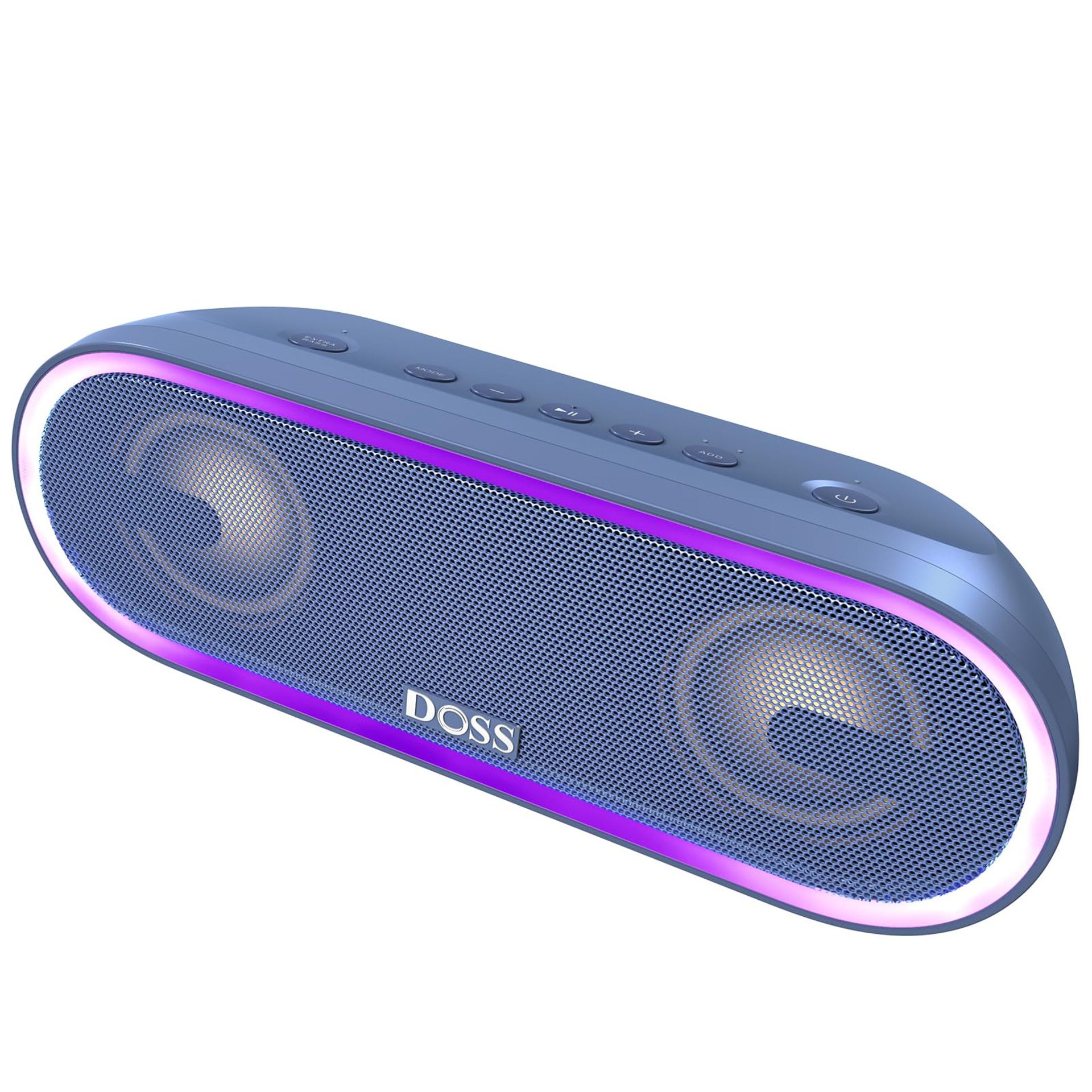 Wireless Bluetooth Speaker 40W Stereo Sound Extra Bass 20H Playtime IPX6 Waterproof Beat-Driven Lights - Blue SoundBox Pro+ P300 - Spring Refresh