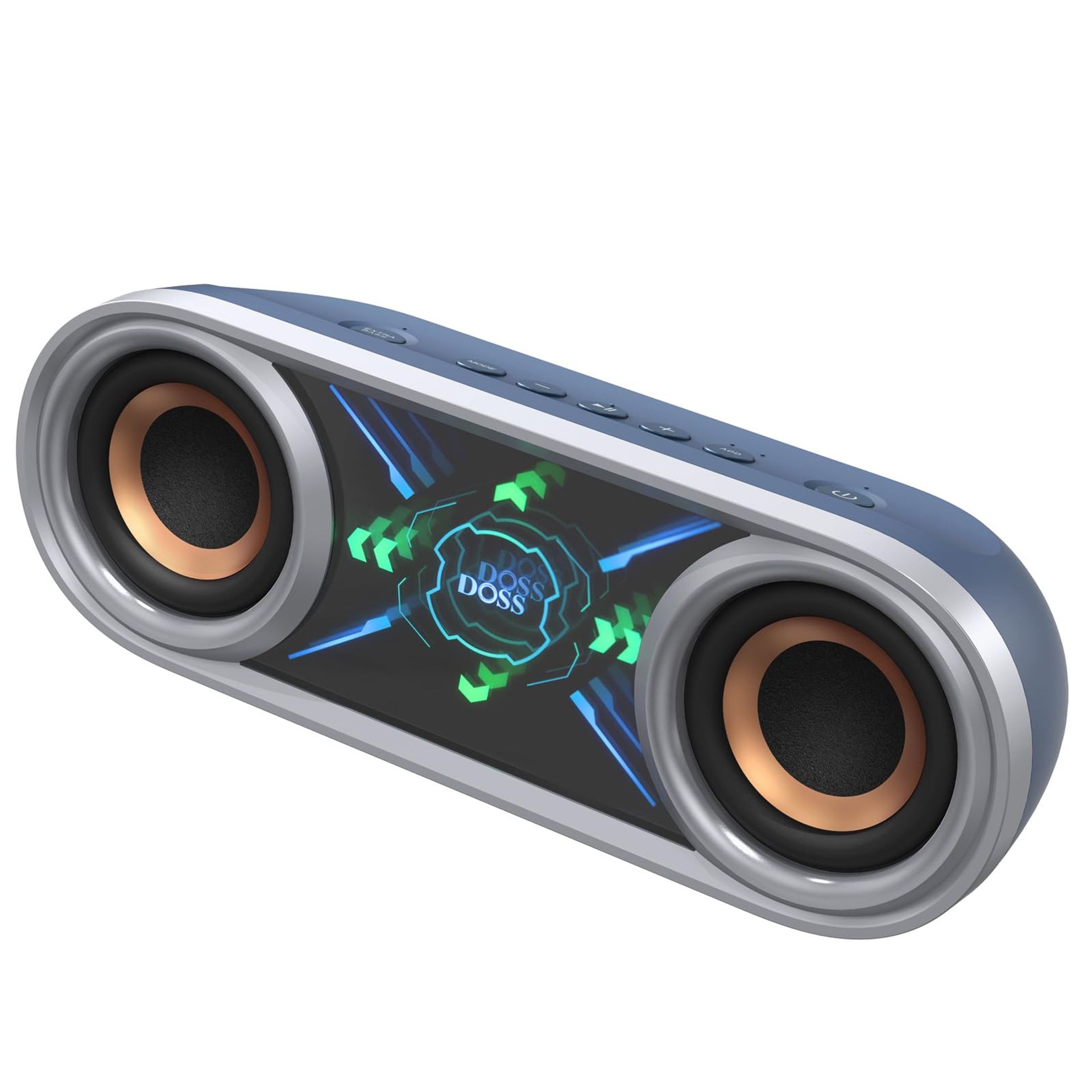 Bluetooth Speaker 50W Stereo Sound Deep Bass 26H Playtime Mirror Light Show IPX5 Waterproof for Home & Outdoors - Blue SoundBox Pro+ P400 - Spring Refresh