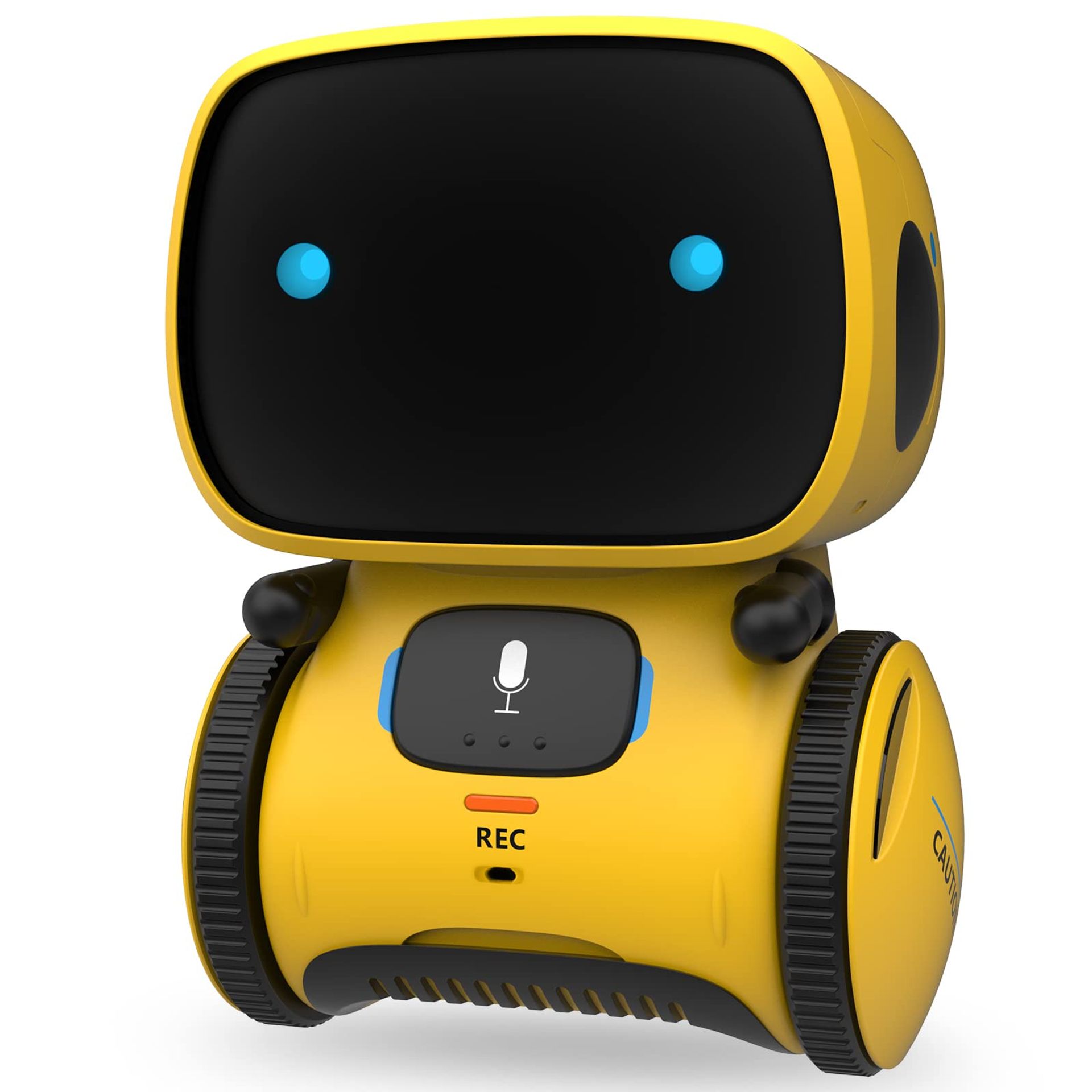 Smart Interactive Robot Toy for Kids Voice Control, Touch Sensor, Recording & Dancing - Yellow AT001