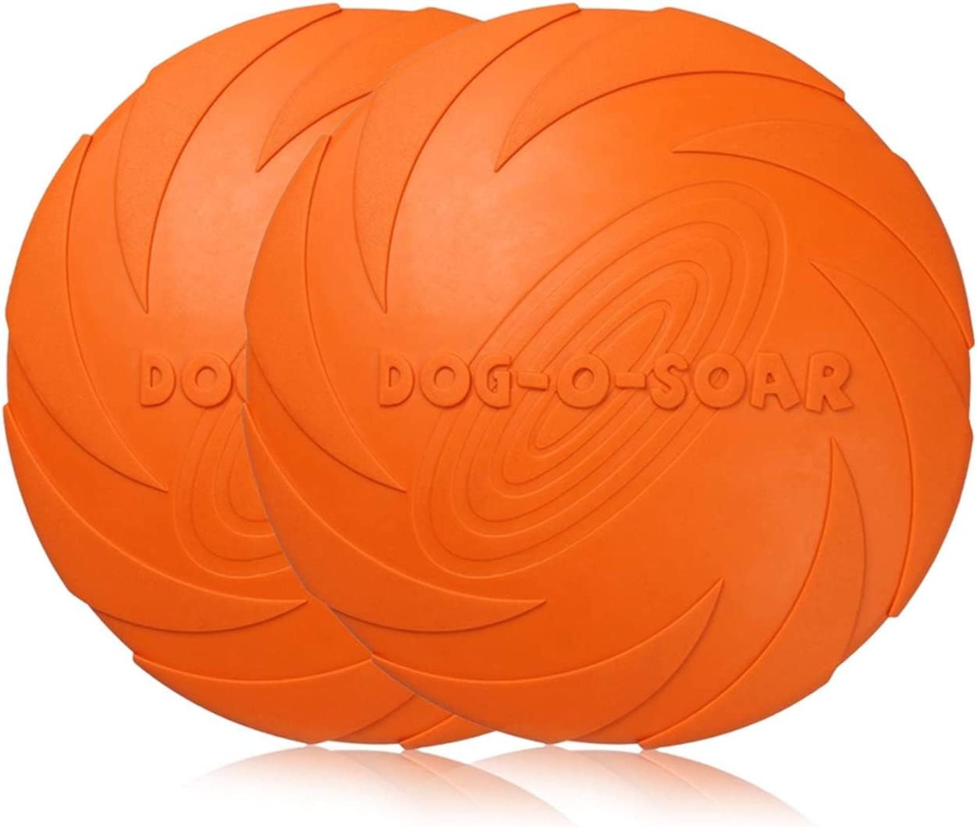 Dog Flying Disc Set Interactive Fetch Training Toy Soft Bite-Resistant - Orange M