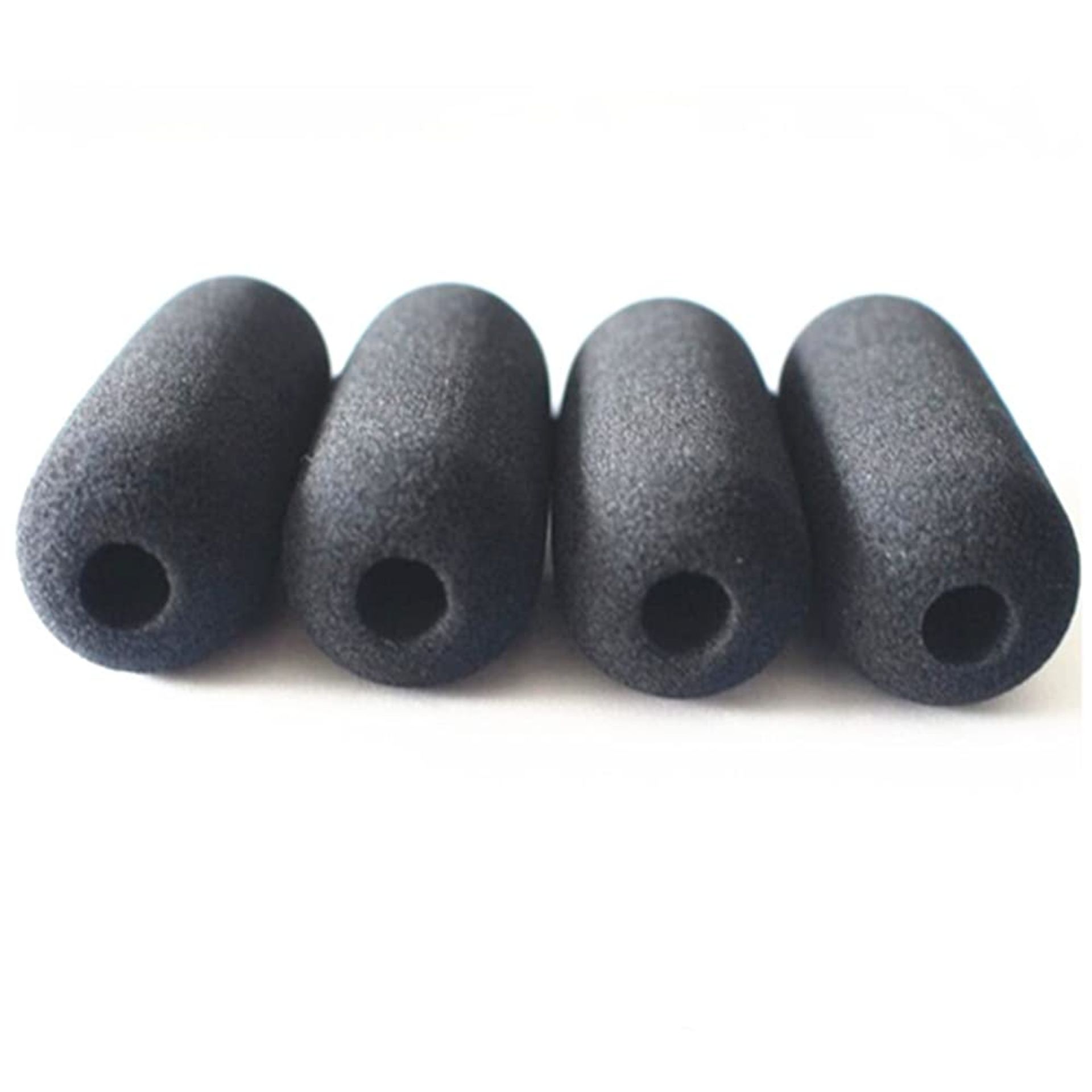 4 Pack Mic Foam Windscreens for Sennheiser HMEC & Gaming Headsets Dense Replacement Covers - Black M-0850G