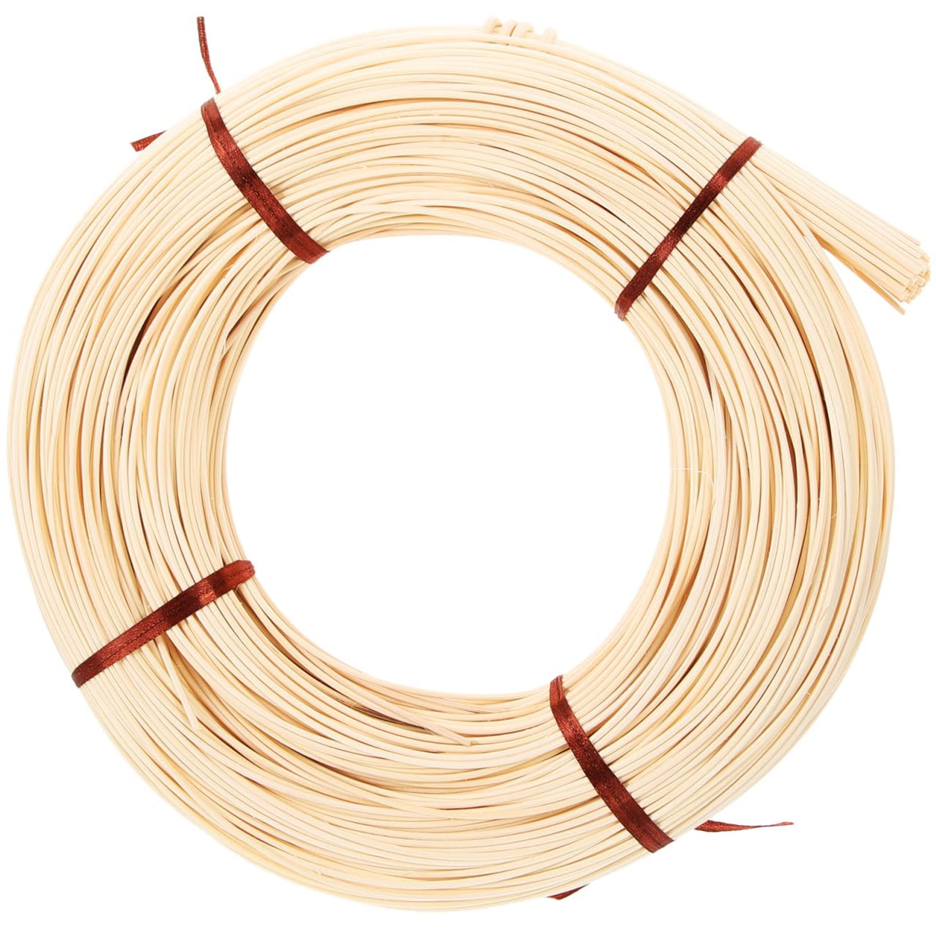 Basket Weaving Roll Natural Flat Rattan Material for DIY Furniture and Wicker Chair Repair - As Shown 25.50x0.30x0.30cm