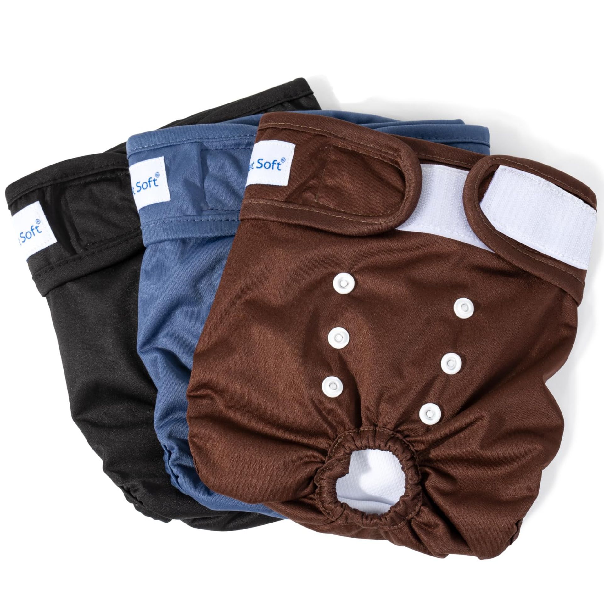 Dog Nappies Female Reusable Period Pants Washable Super Absorbent Leak-Proof Fit for Daily Use - Pure XL