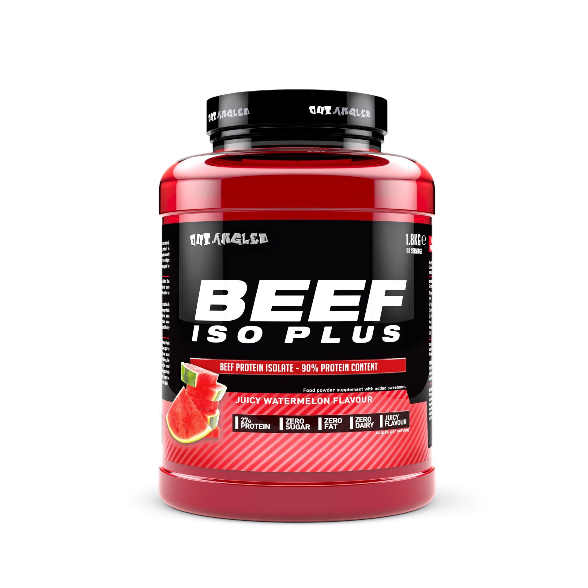 Beef Protein Isolate Powder High Protein Zero Fat & Sugar Paleo Keto Friendly Dairy & Gluten Free - Juicy Watermelon 1.8kg