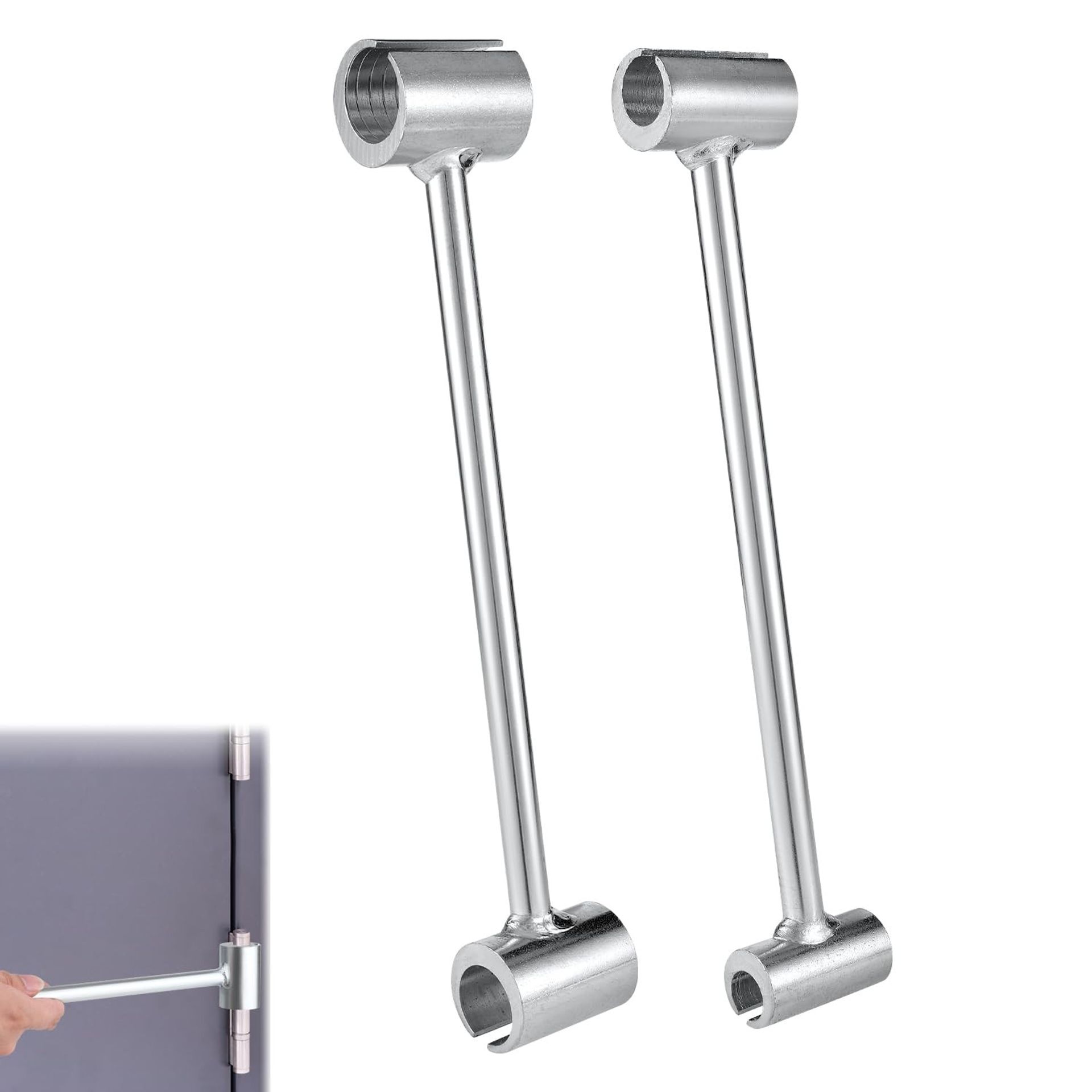 Hinges Gap Adjusting Wrench Set 2pcs Round Bolt Flag Hinge Spanner Tool 8–25mm - Silver Dual Size