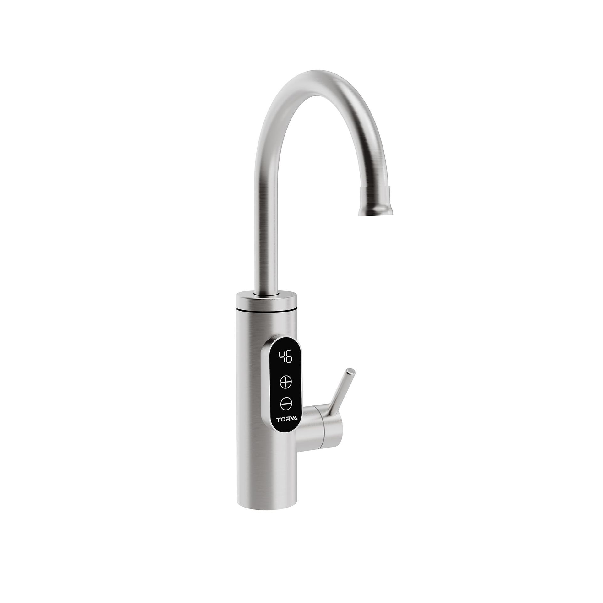 Instant Hot Water Tap Electric 360° Rotatable Stainless Steel Fast Heating Faucet with Digital Display - Stainless Steel WM-SJ-2H