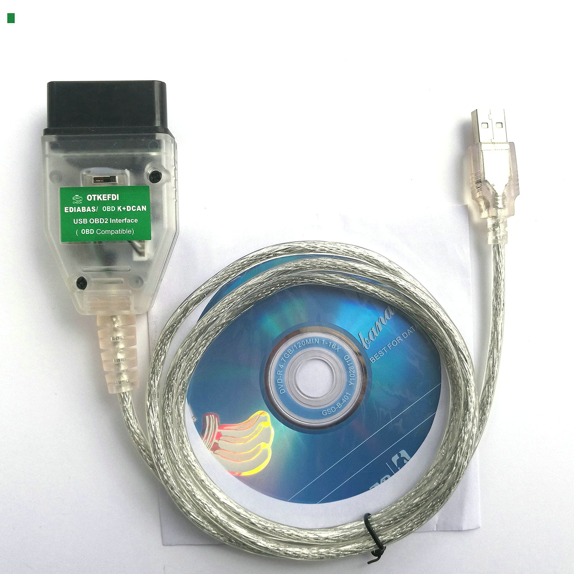 K+Dcan OBD2 Diagnostic Scanner for BMW Vehicles Ediabas NCS Expert Tool - White S BMW KDCAN OBD