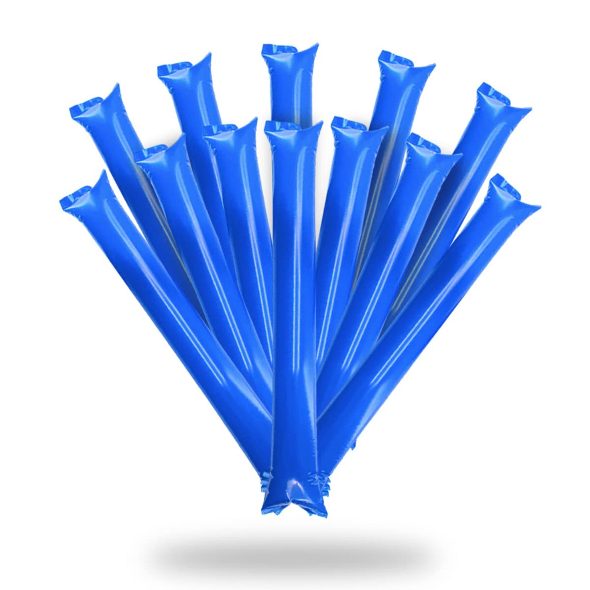 Reusable Inflatable Clapping Sticks 100 Pairs Loud Bam Bam Noisemakers for Parties, Sports & Celebrations - Blue Normal
