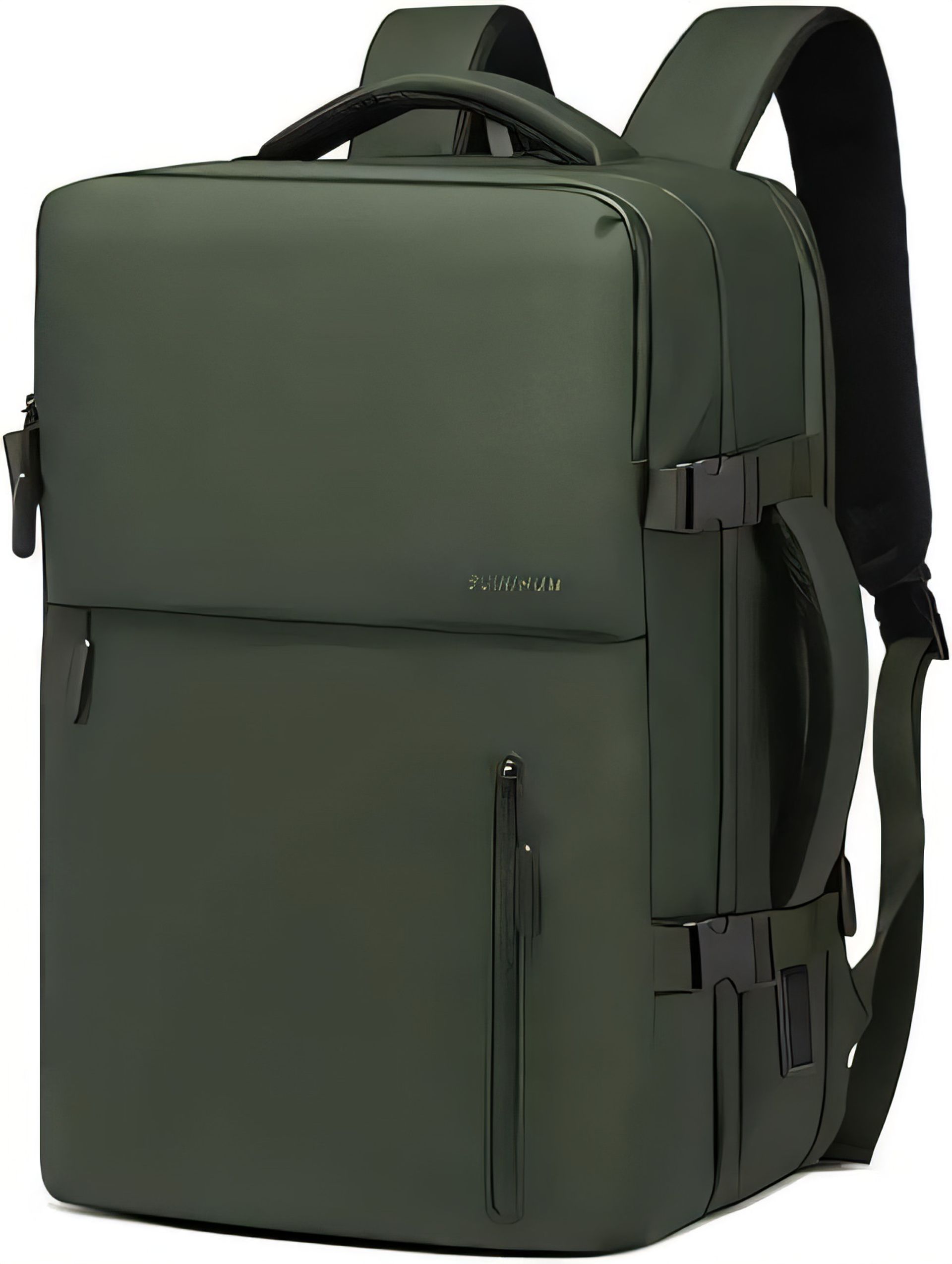 Lay Flat Carry On Travel Backpack 30L Airline Approved with Laptop Compartment USB-C & USB-A Ports Water Resistant - Green L