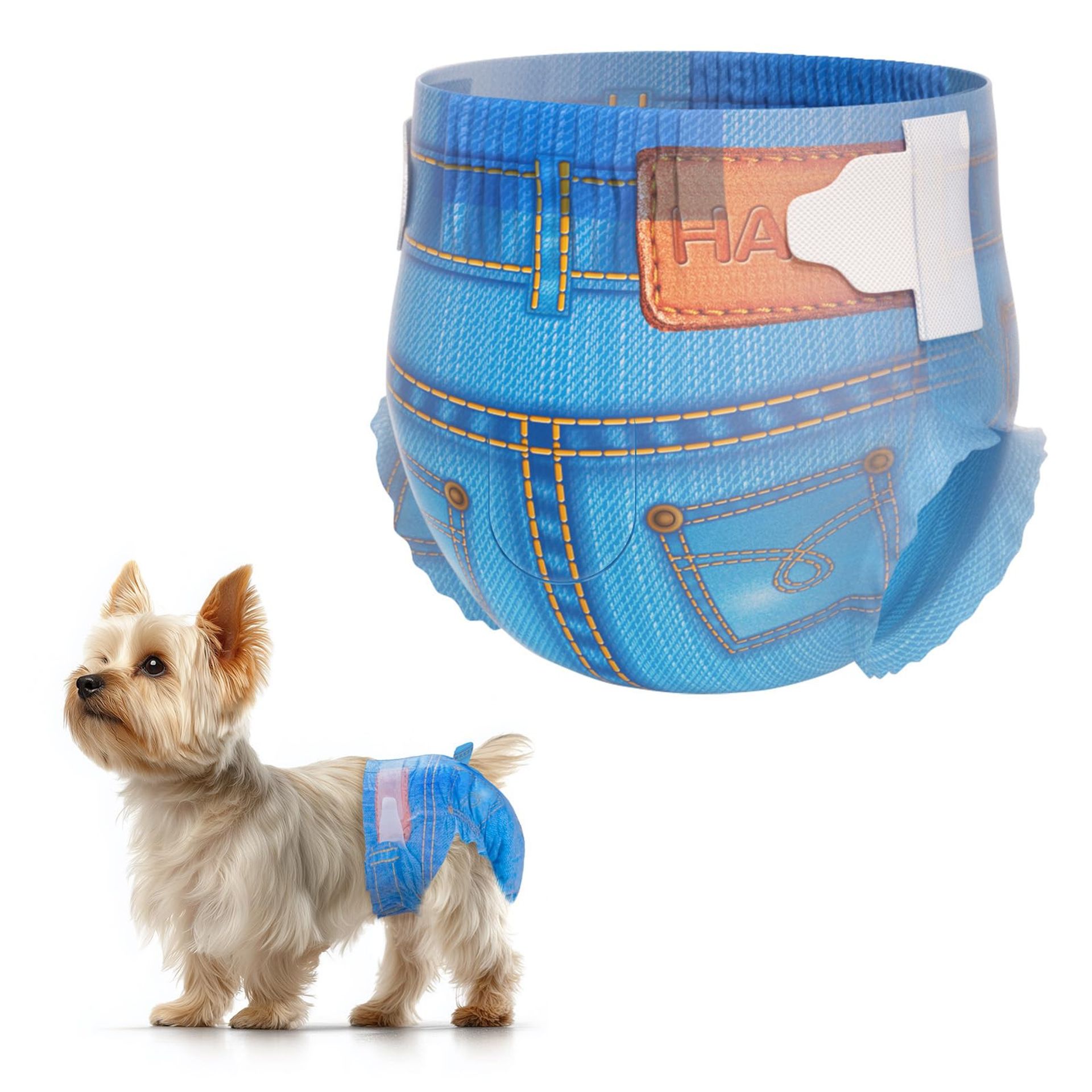 Disposable Dog Nappies Female Leak-Proof Super Absorbent Period Pants for Dogs and Cats - Blue XS