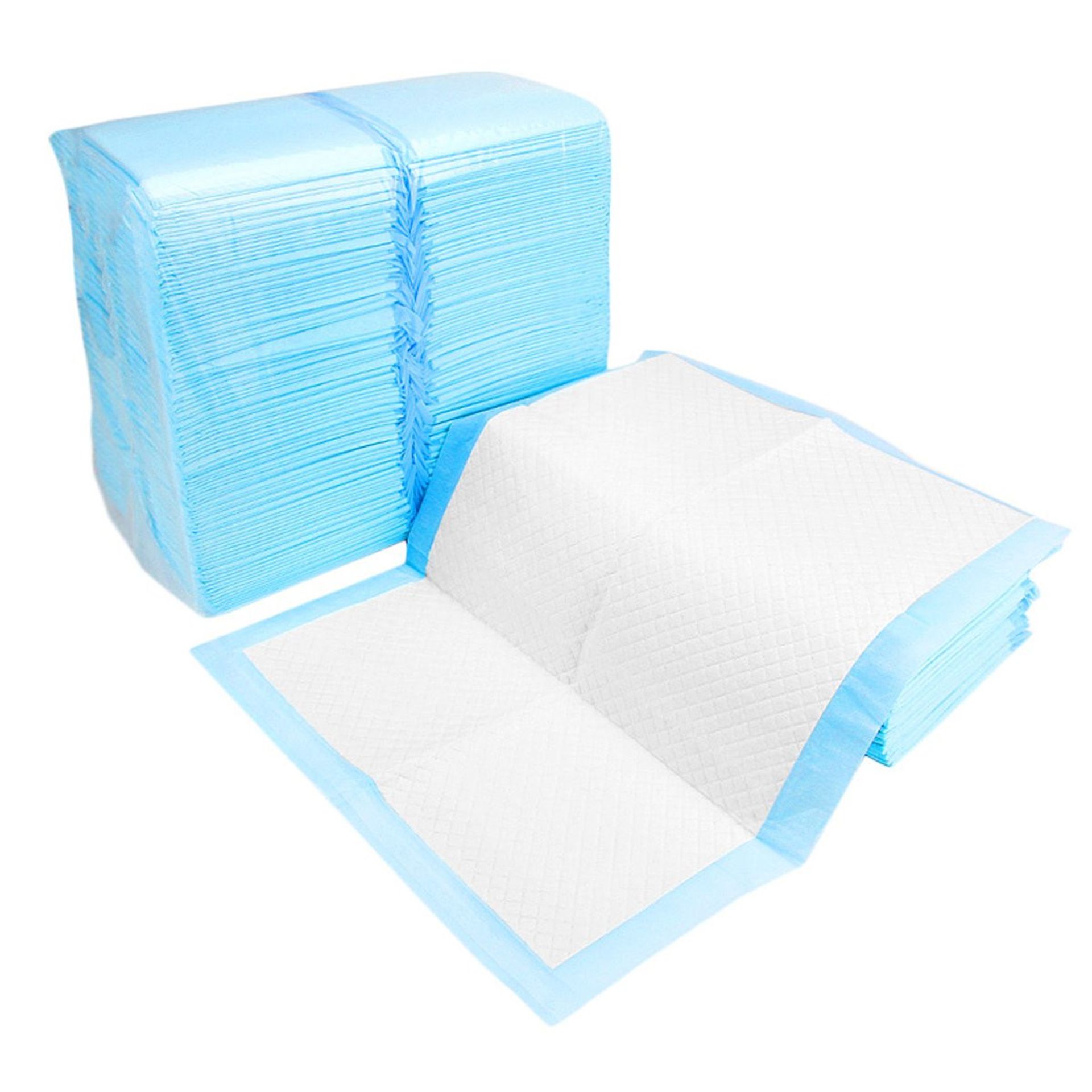 Puppy Training Pads Super Absorbent 5-Layer Leak-Proof Pet Toilet Mats - Blue L(40 Packs)