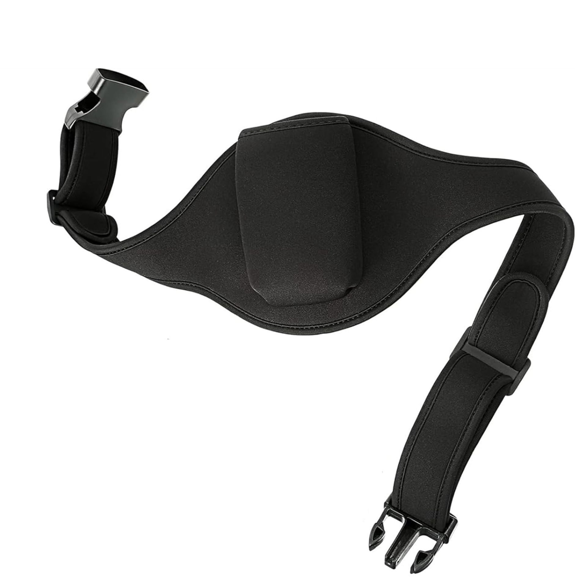 Microphone Waist Belt Adjustable Neoprene Carry Pouch for Fitness Instructor, Theatre and Stage Use - Black