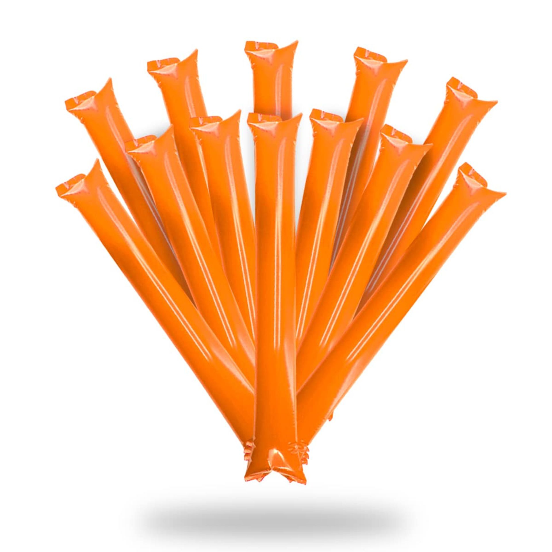 Reusable Inflatable Clapping Thunder Sticks Party & Sports Noisemakers 100 Pairs - Orange