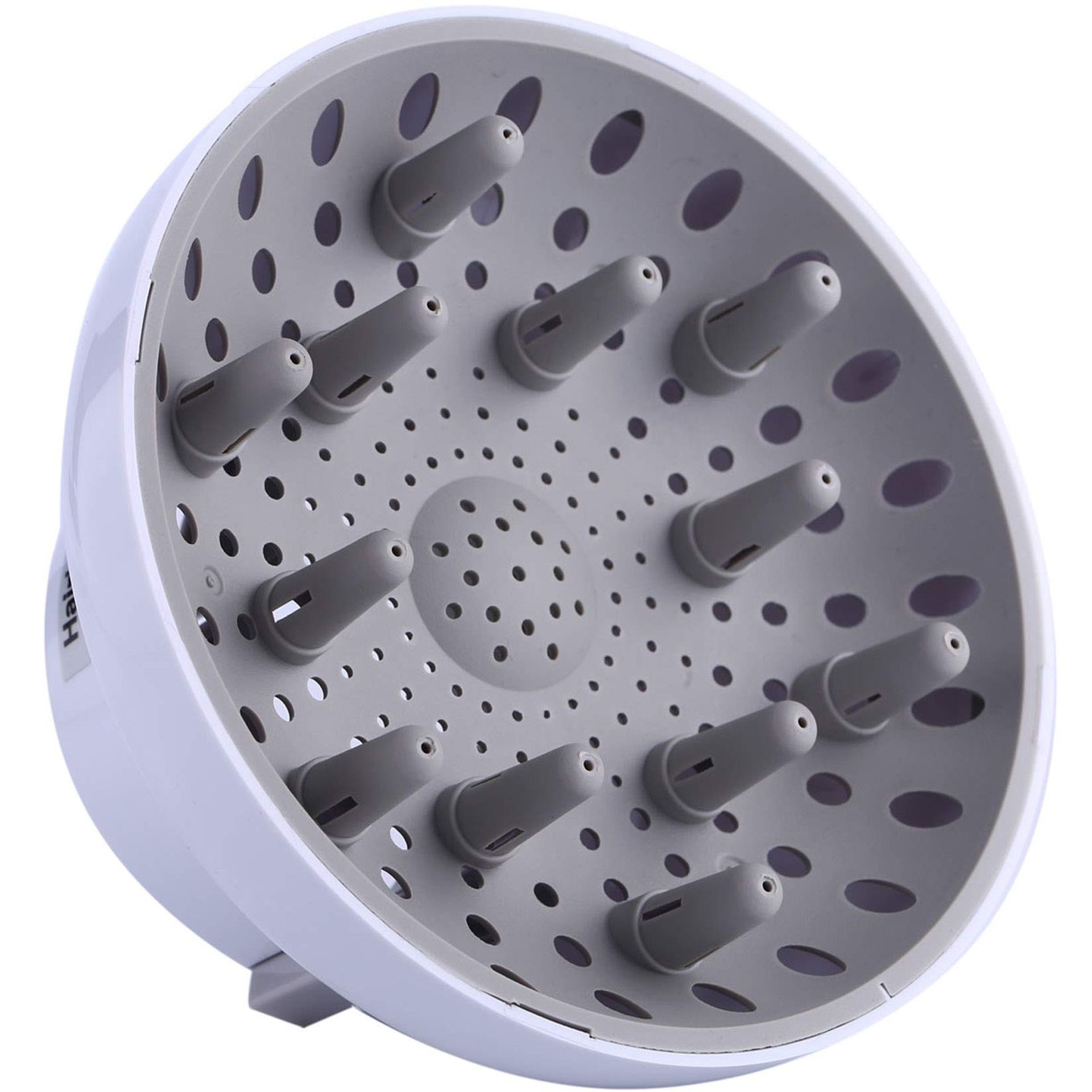 Universal Hair Dryer Diffuser for Curly and Wavy Hair Quick Drying Anti-Frizz Volumising Attachment - White 1 Count - Valentines - Valentines