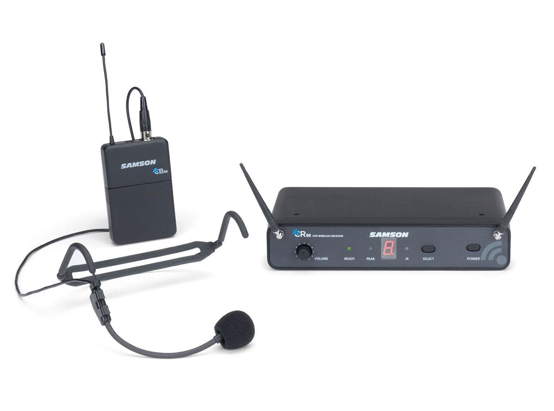 Samson Concert 88 Wireless Headset Microphone System with CR88 Receiver and CB88 Transmitter - Black SWC88BHS5-K - Student Essentials