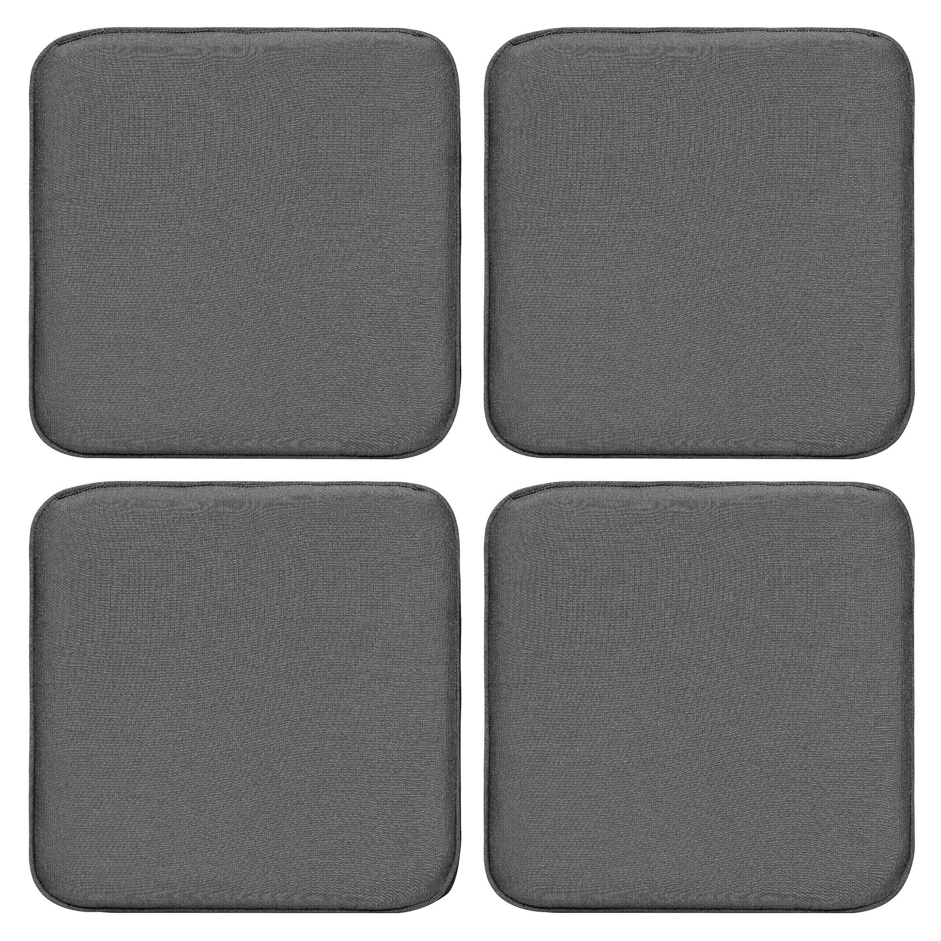 Armchair Booster Cushion Firm 45cm Square Seat Pad with 10cm Lift Removable Washable Cover - Dark Grey Large