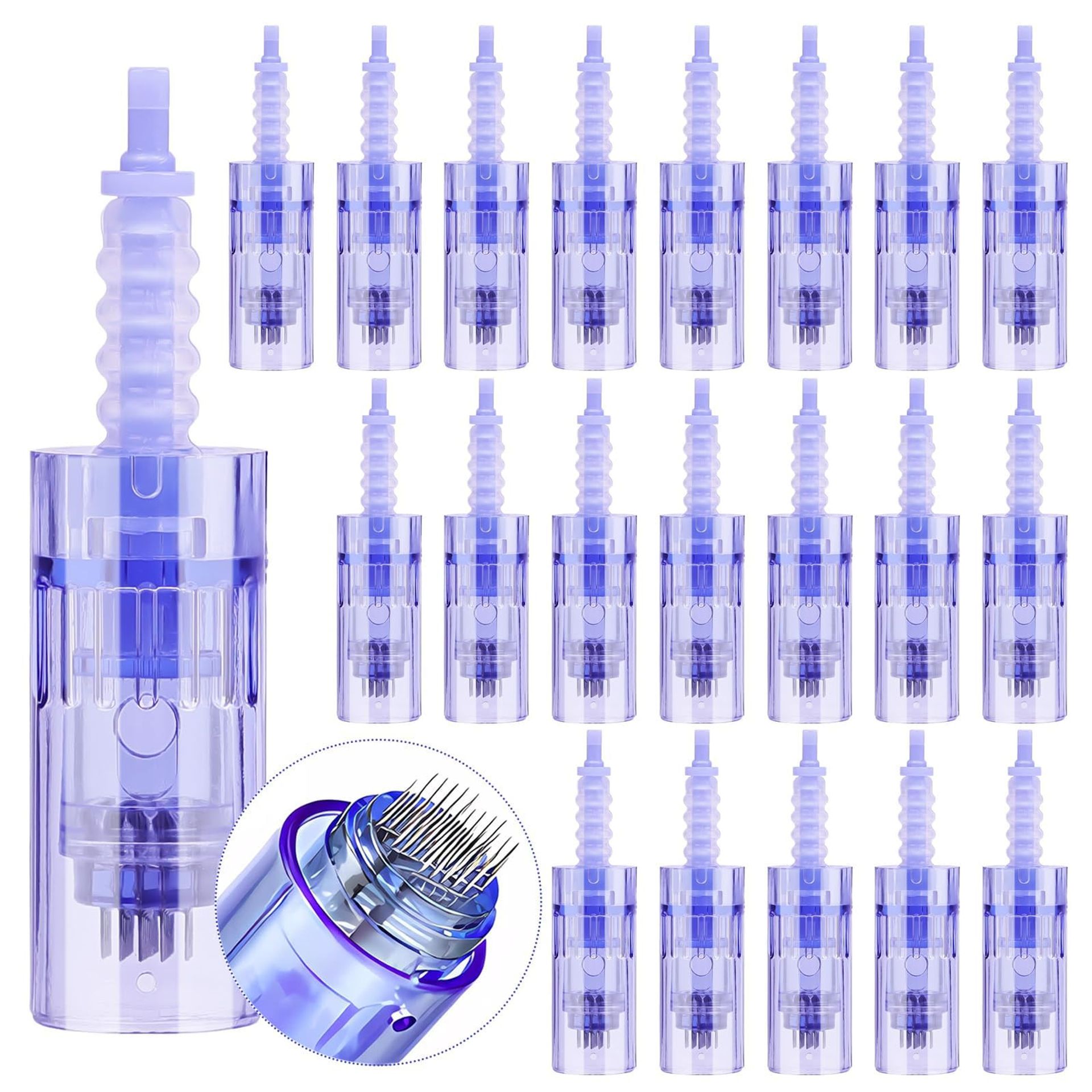 Micro Needle Cartridges Compatible with Dr Pen Ultima A6 42 Pin Replacements for Derma Pen Microneedling System - 20pcs/42PIN